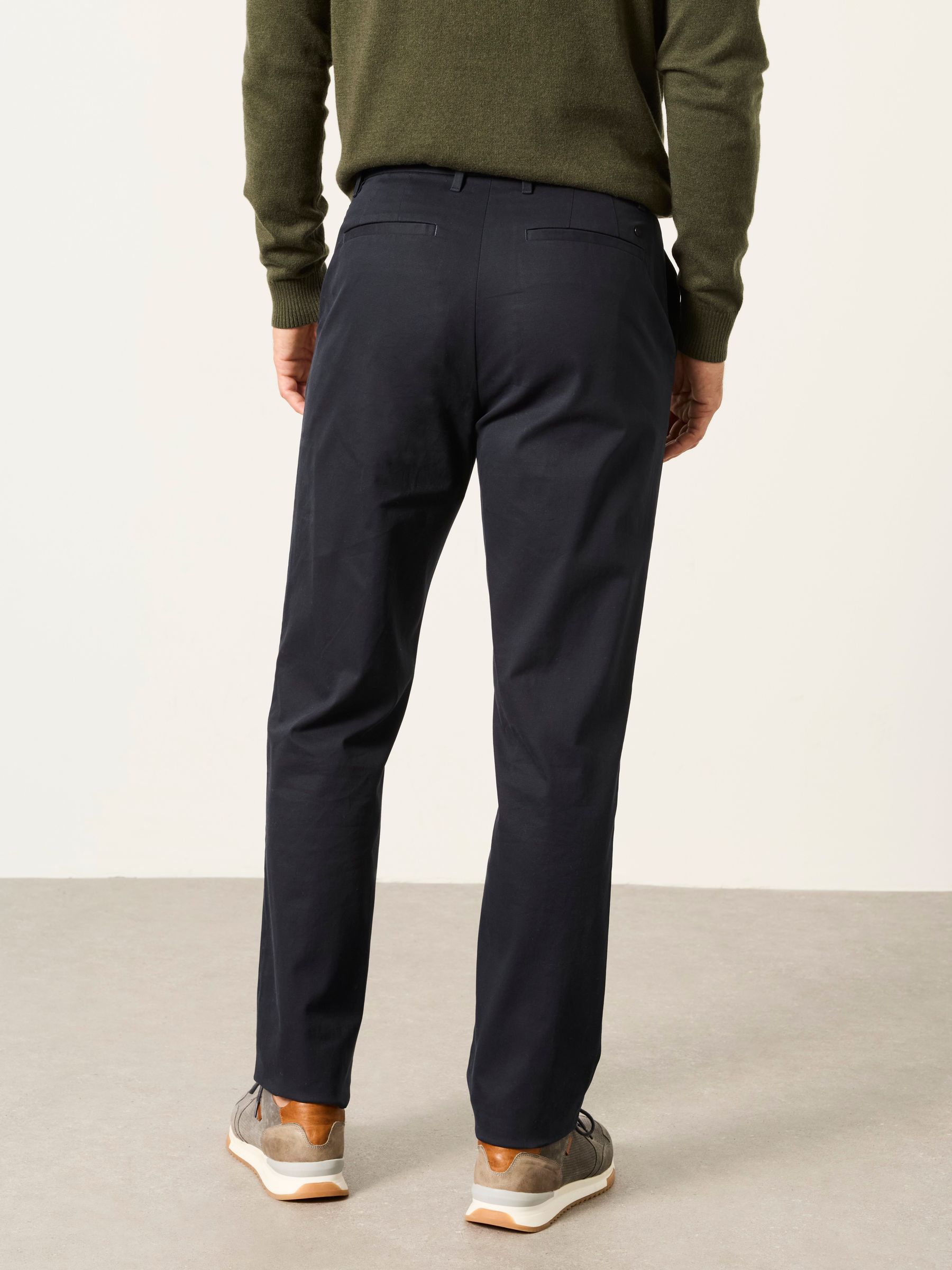 Bosbury Navy Tailored Fit Smart Chino Trousers - Image 2 of 6