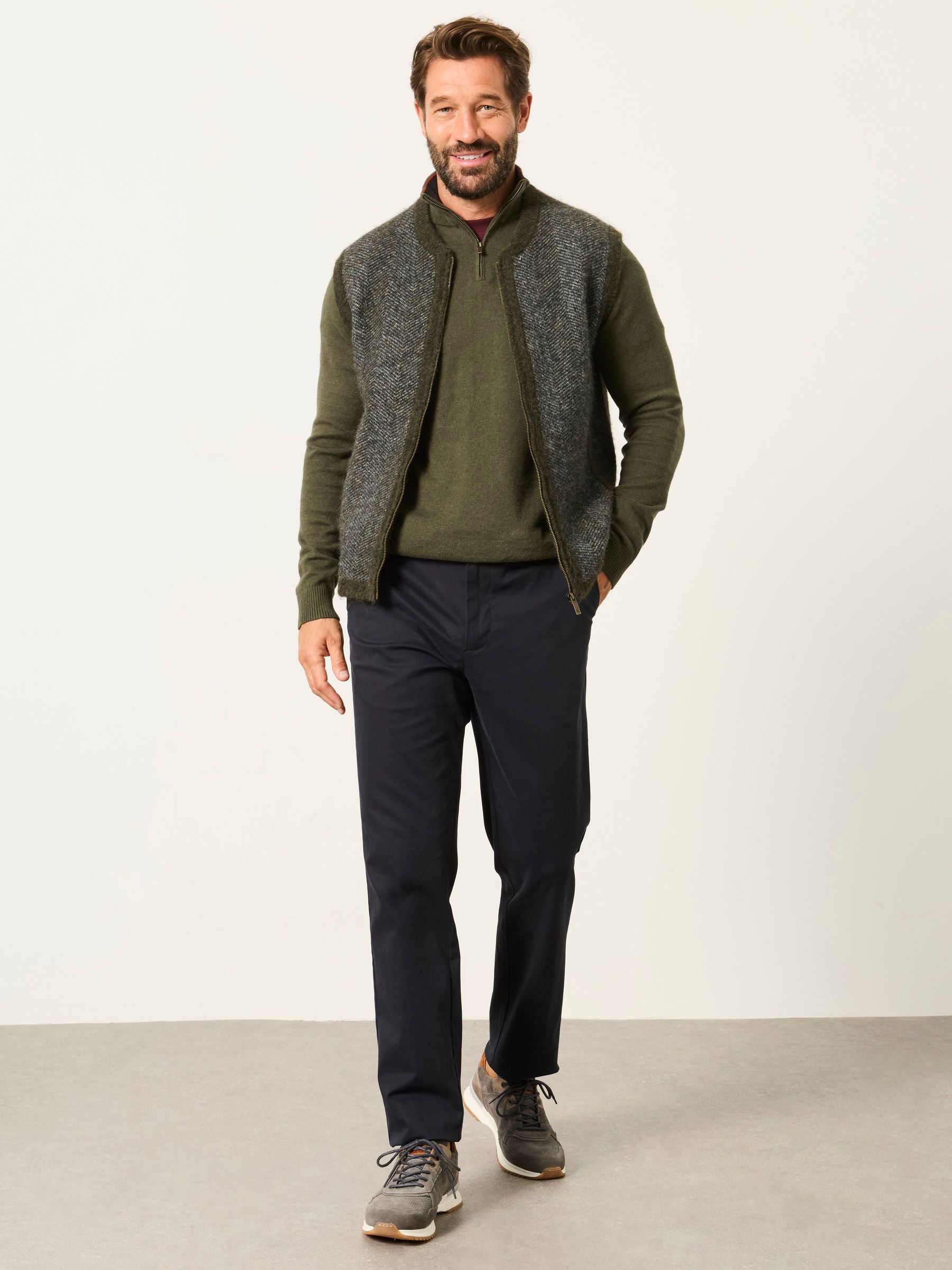 Bosbury Navy Tailored Fit Smart Chino Trousers - Image 4 of 6