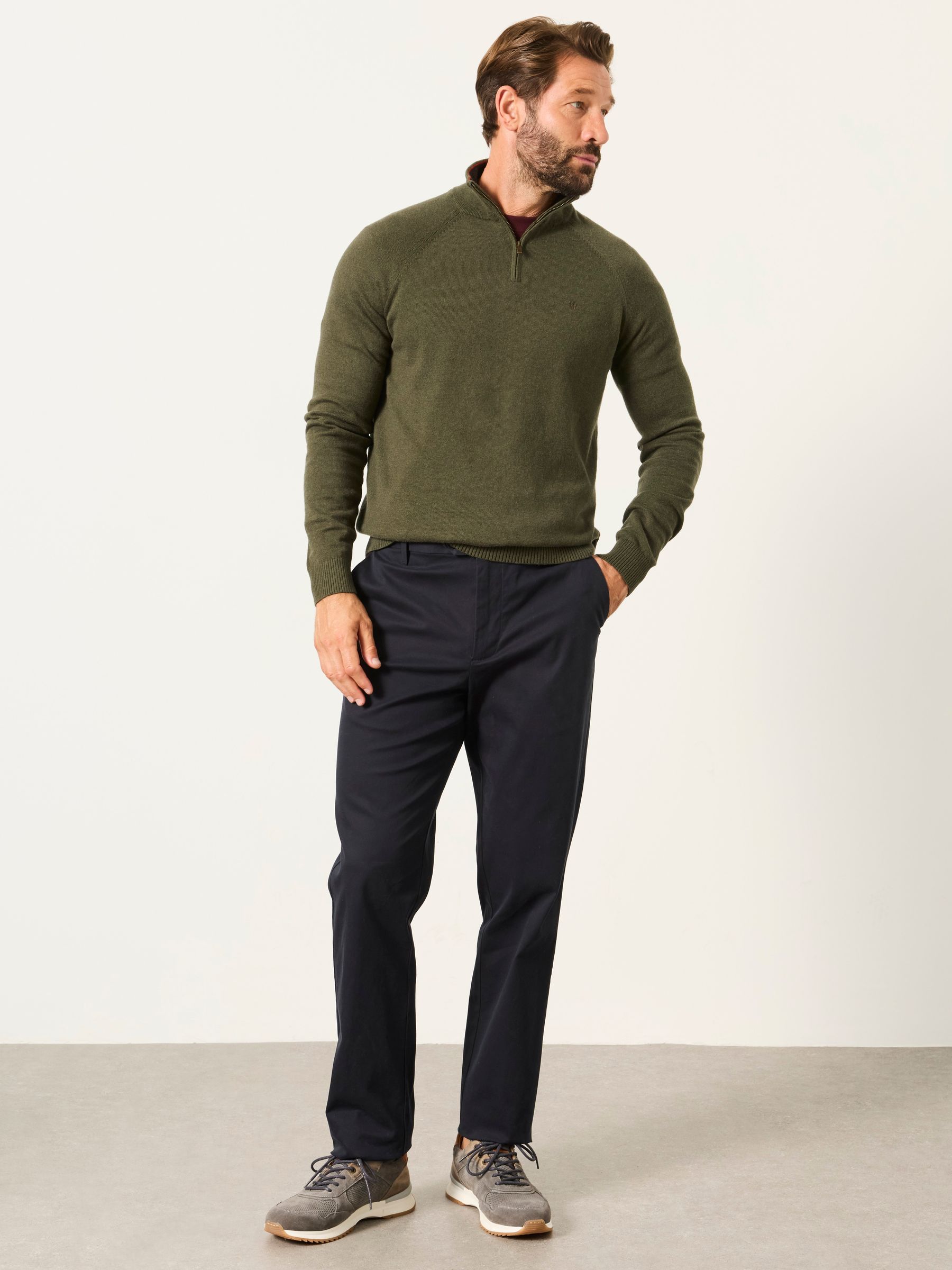 Bosbury Navy Tailored Fit Smart Chino Trousers - Image 5 of 6