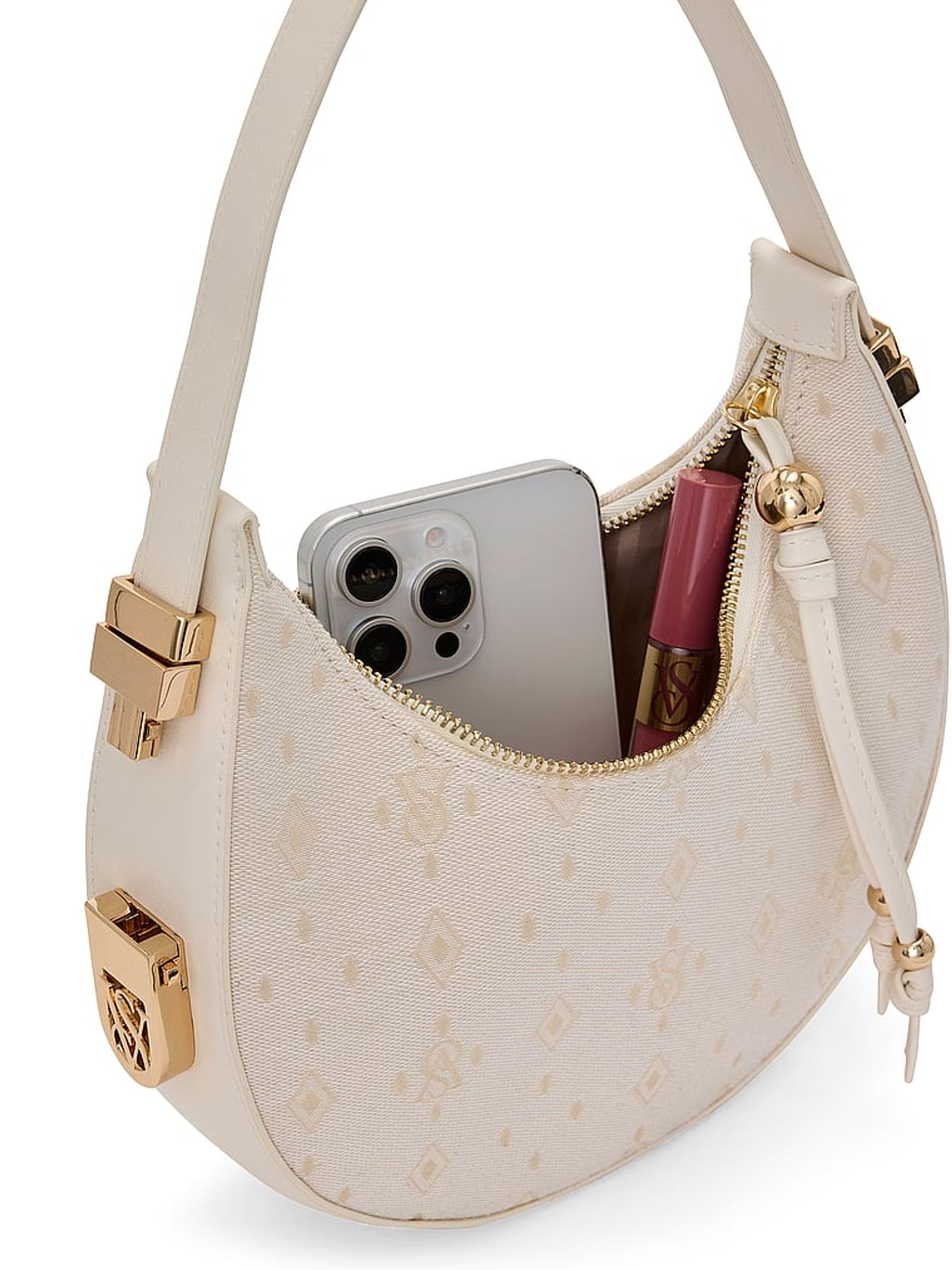 White Foyard Adjustable Shoulder Bag - Image 4 of 4