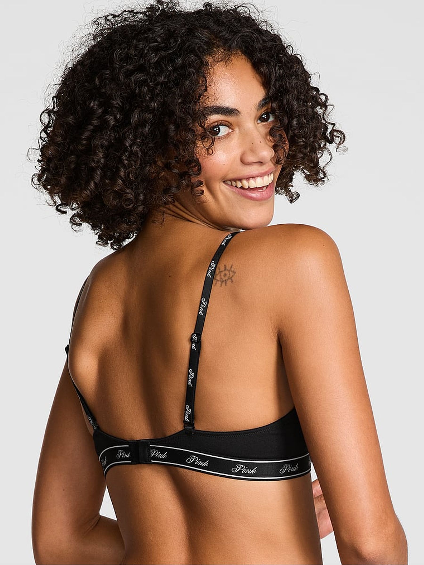 Black Push Up Logo Bra - Image 2 of 2