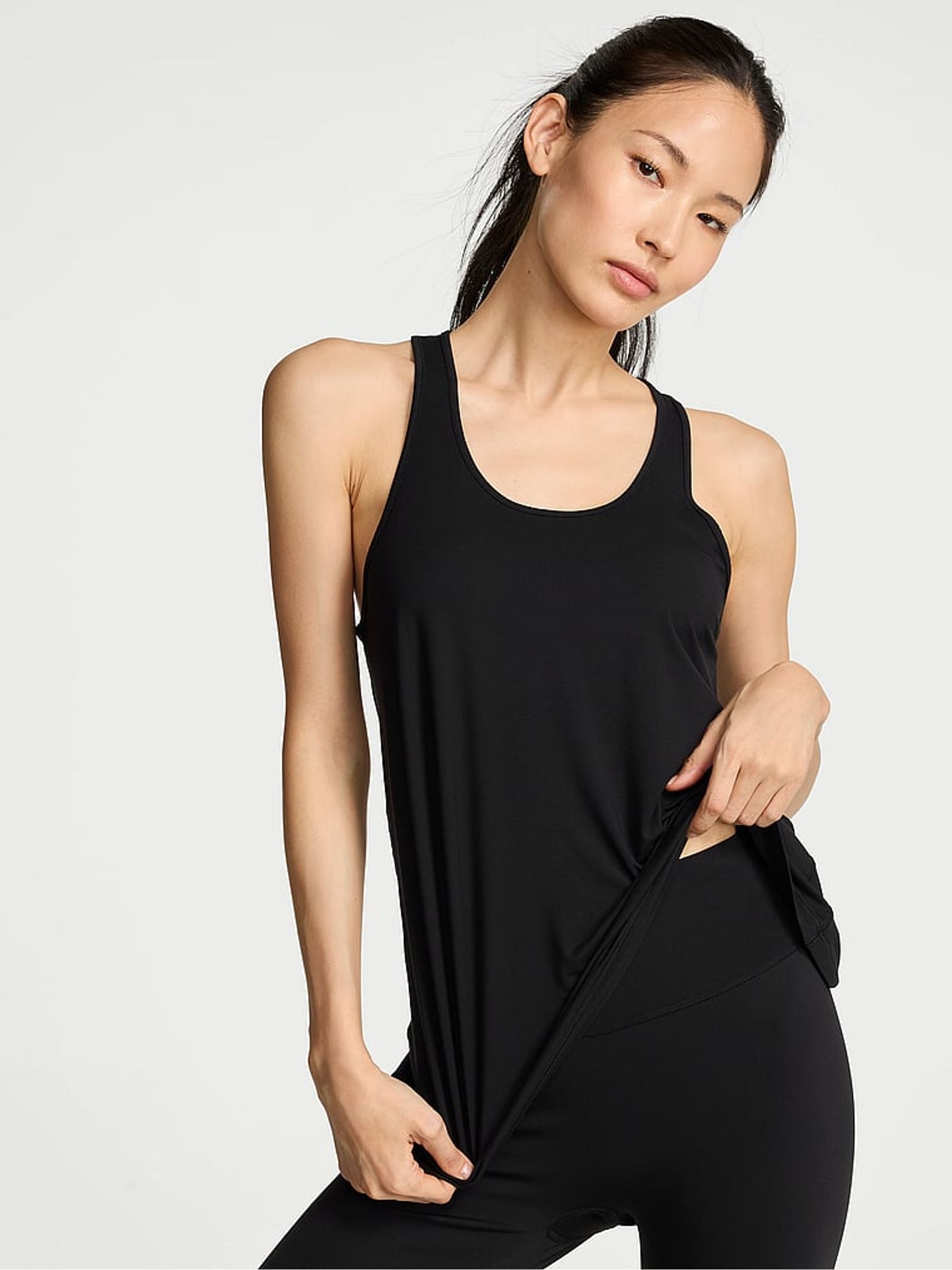 Black Mesh Tank Top - Image 1 of 2