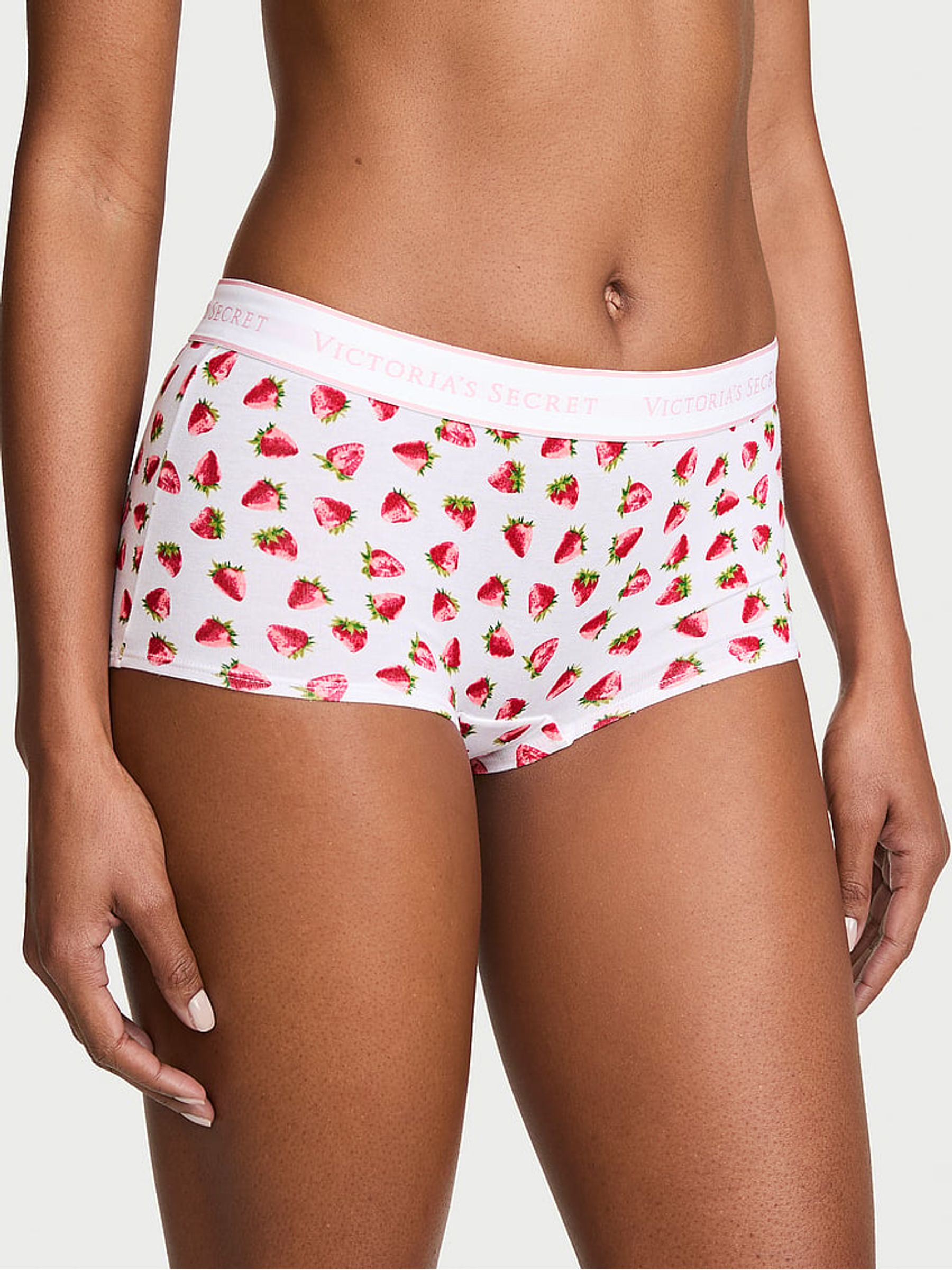 White Strawberries Short Logo Knickers - Image 1 of 2