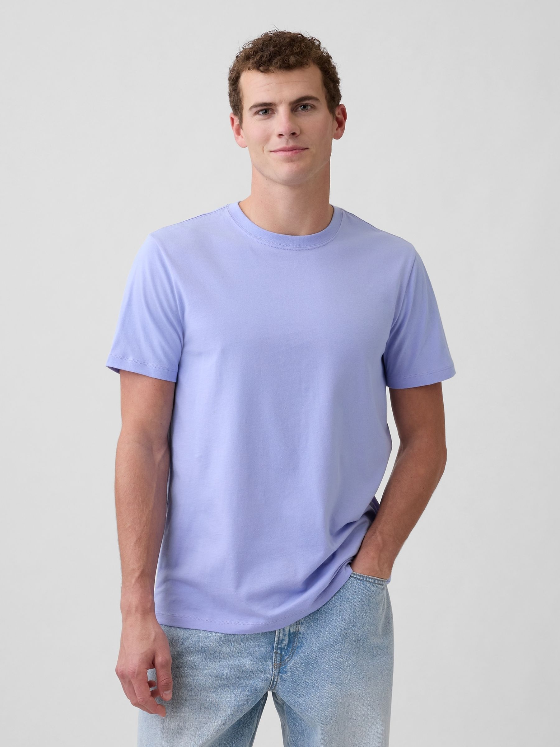 Lilac Everyday Soft Crew neck T-Shirt - Image 1 of 5