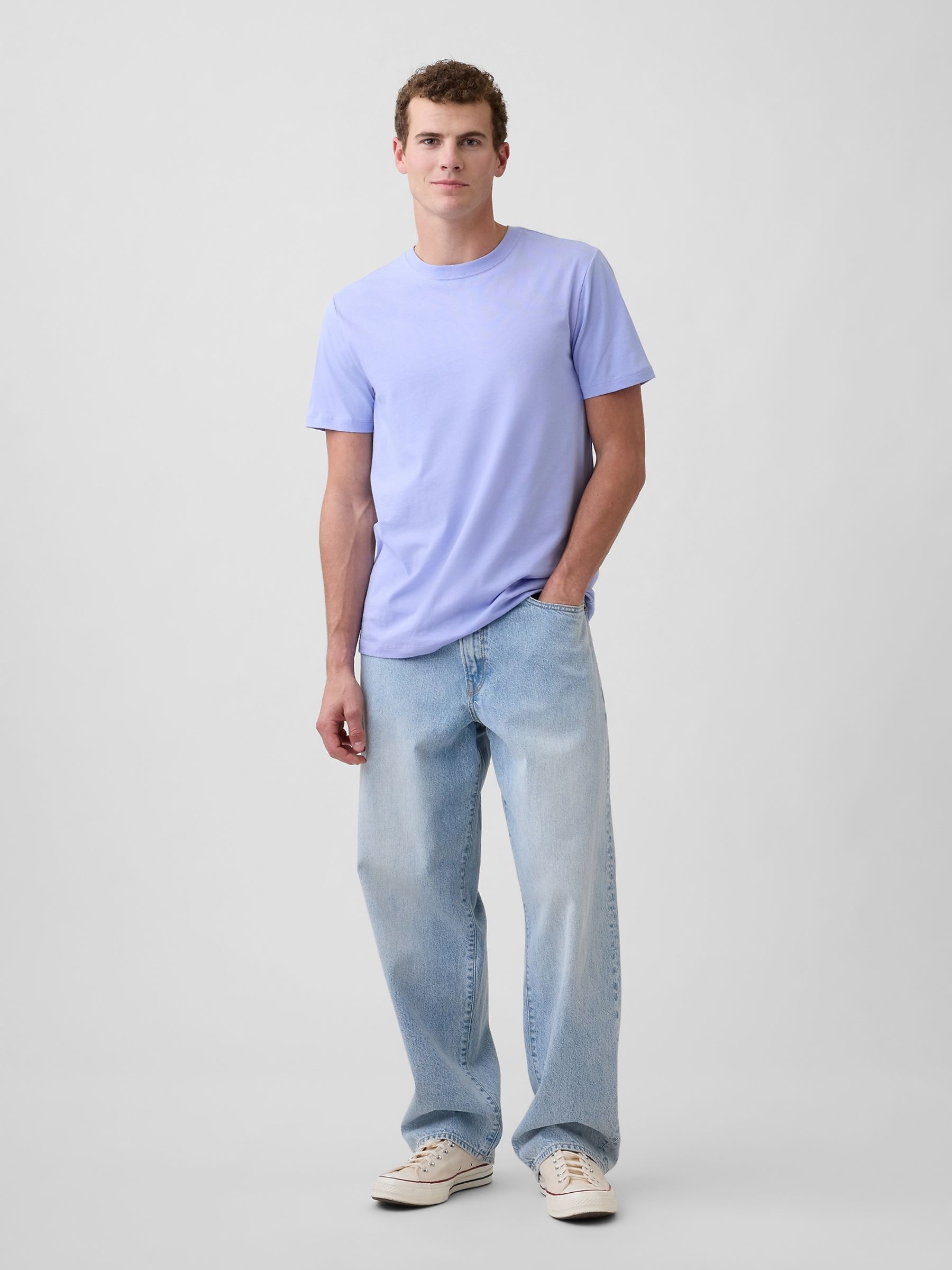 Lilac Everyday Soft Crew neck T-Shirt - Image 3 of 5