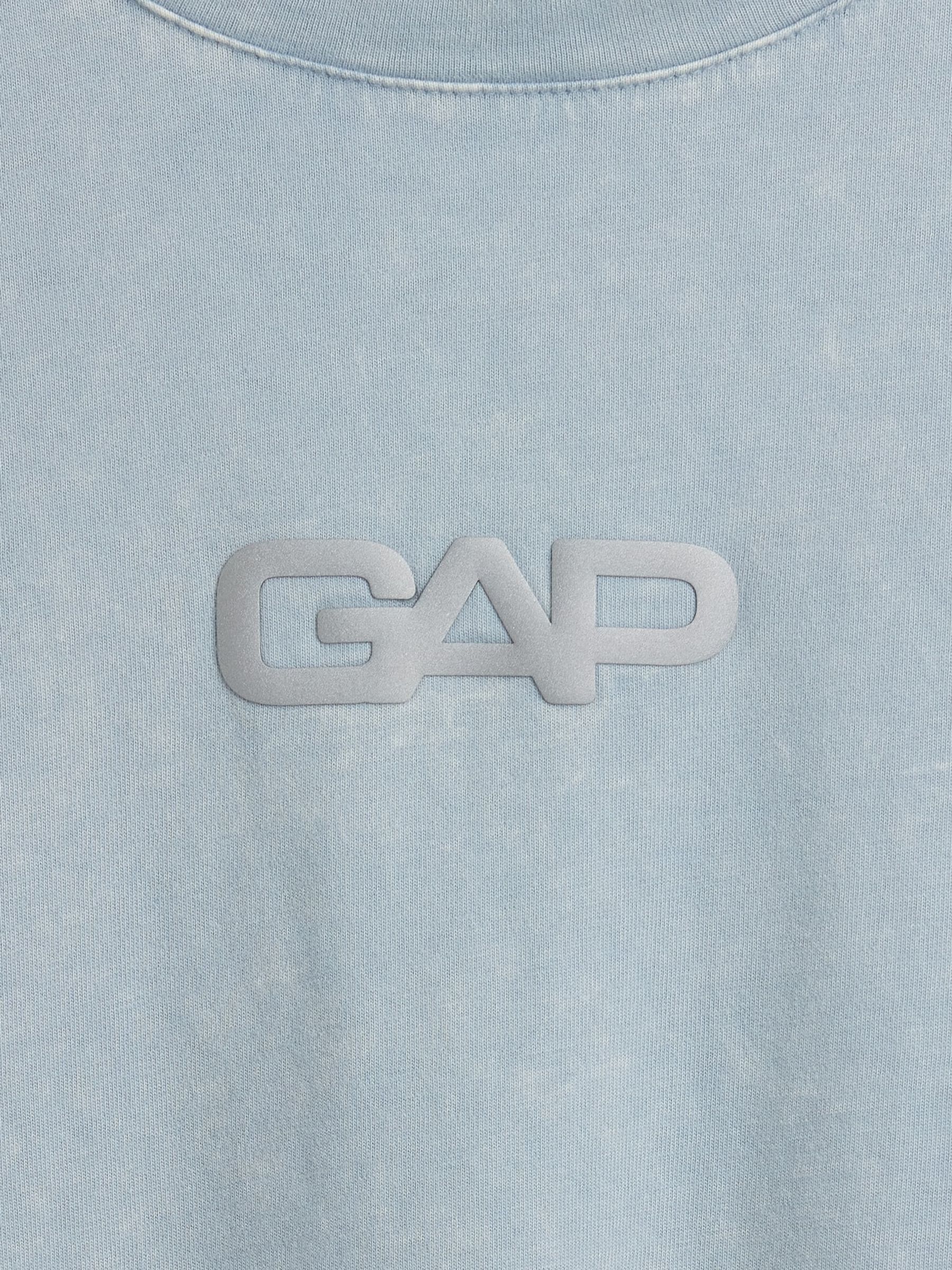 Blue Relaxed Logo Boxy Long Sleeve T-Shirt - Image 4 of 4