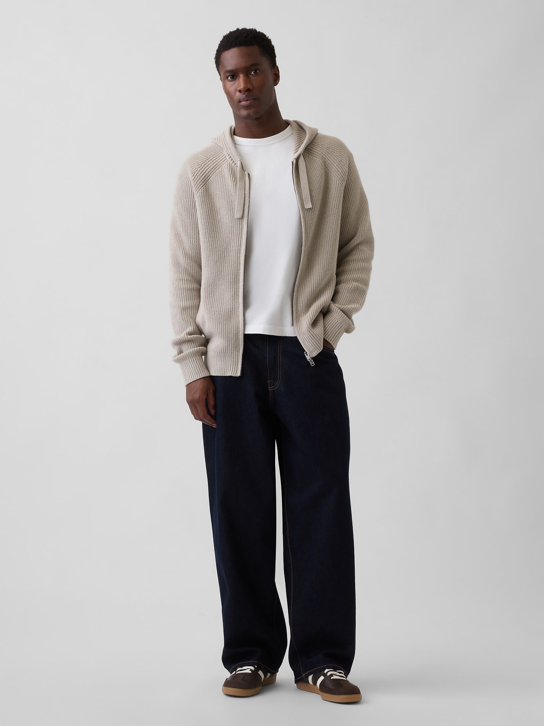 Brown Raglan Zip Hooded Jumpers - Image 3 of 4