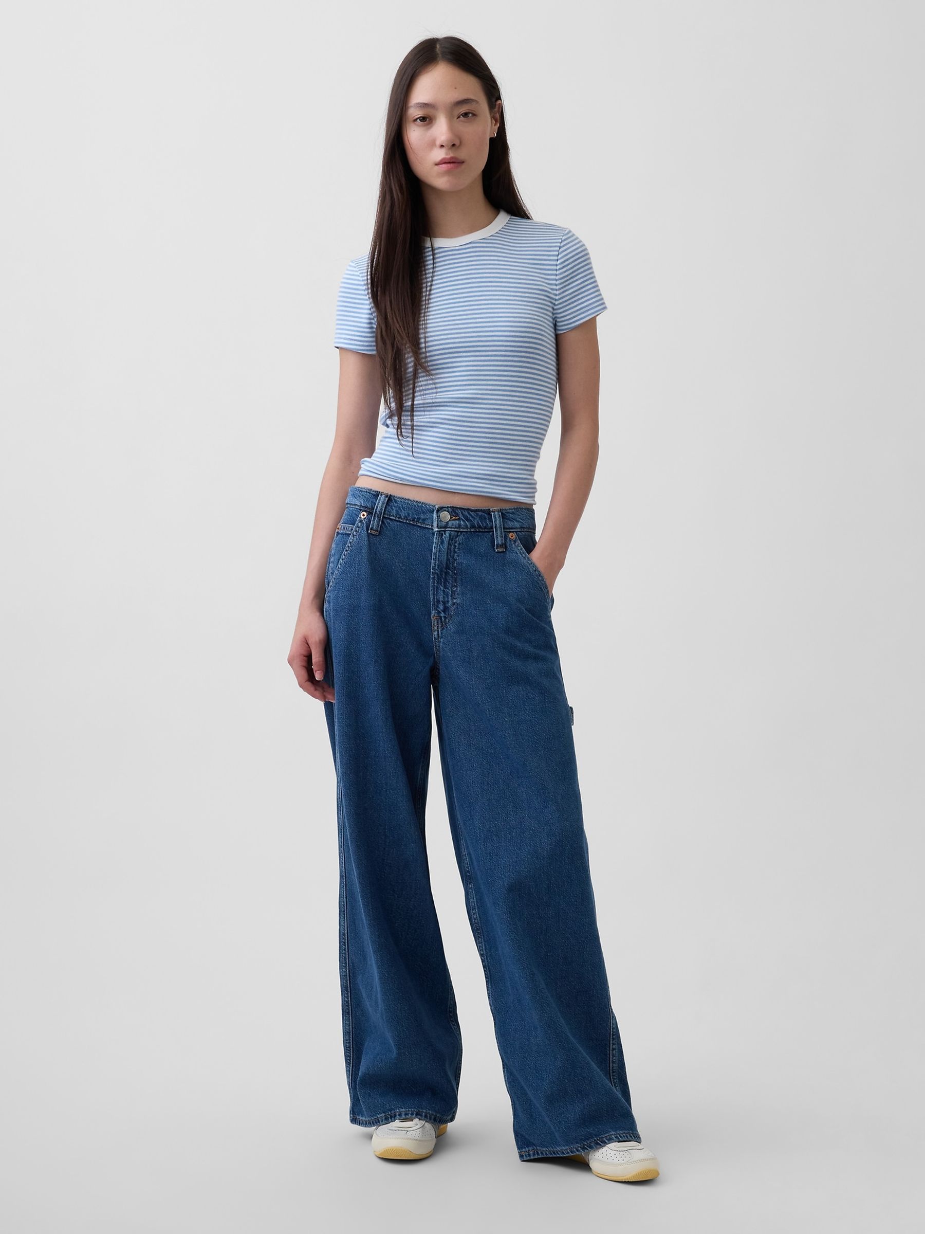 Dark Wash Mid Rise UltraSoft Baggy Jeans - Image 4 of 4