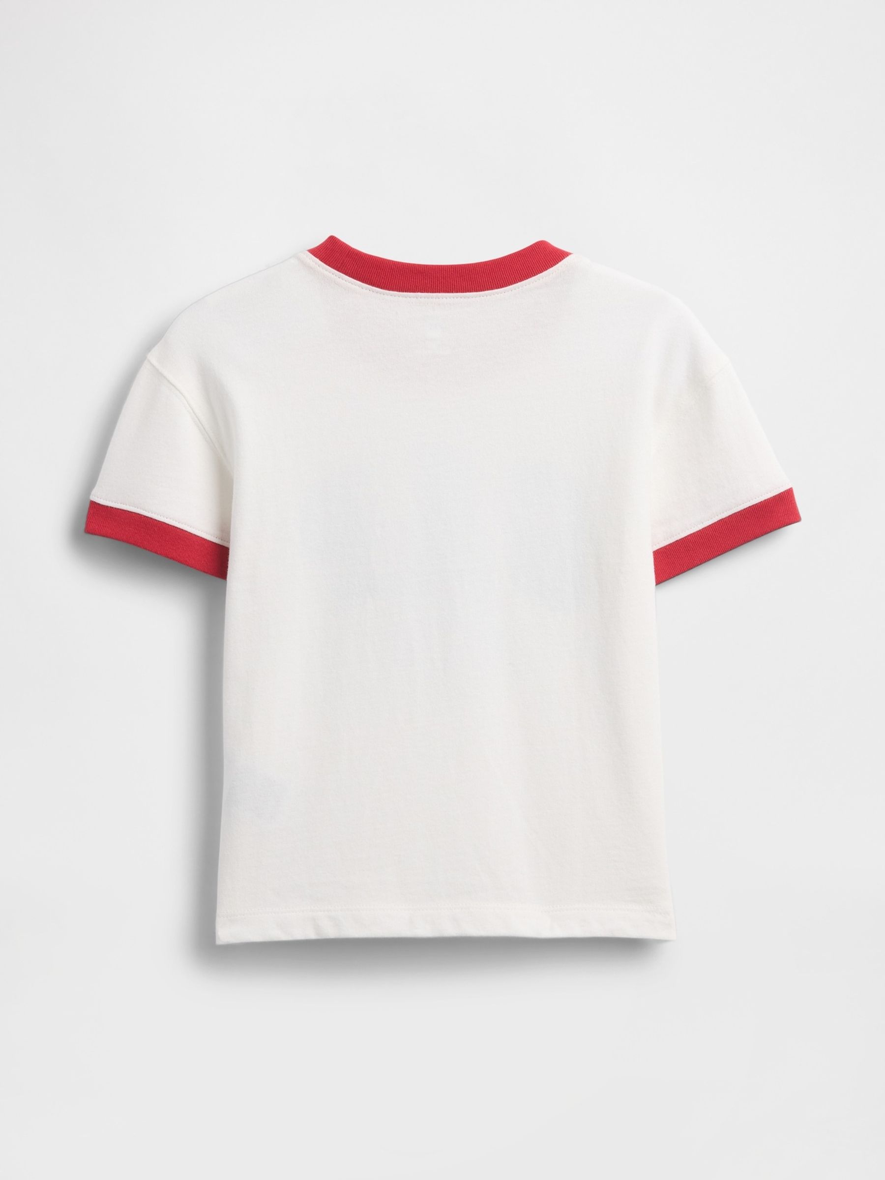 White Logo Ringer T-Shirt - Image 2 of 3