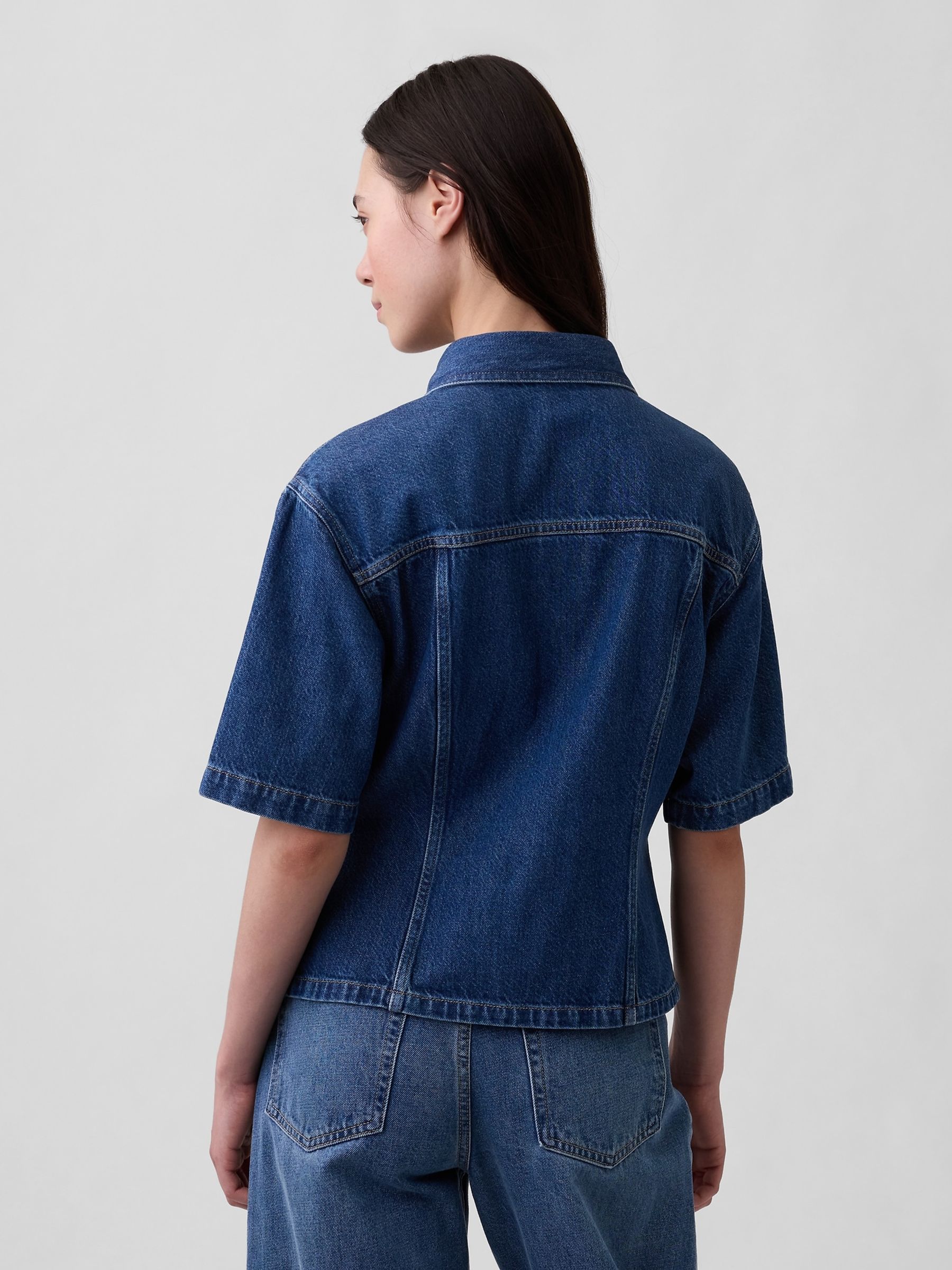 Blue UltraSoft Denim Pocket Shirt - Image 2 of 4