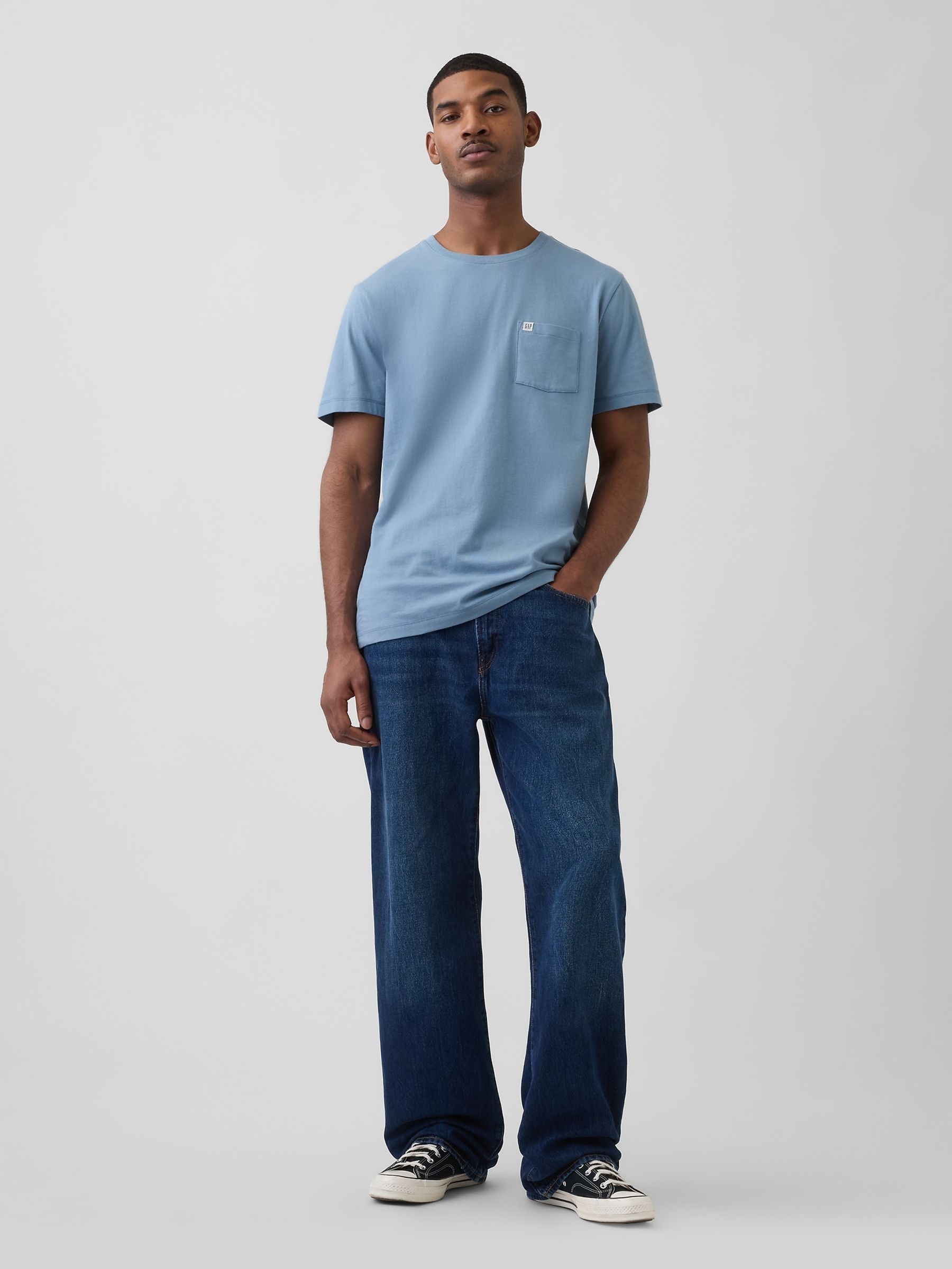 Blue Logo Pocket T-Shirt - Image 3 of 4