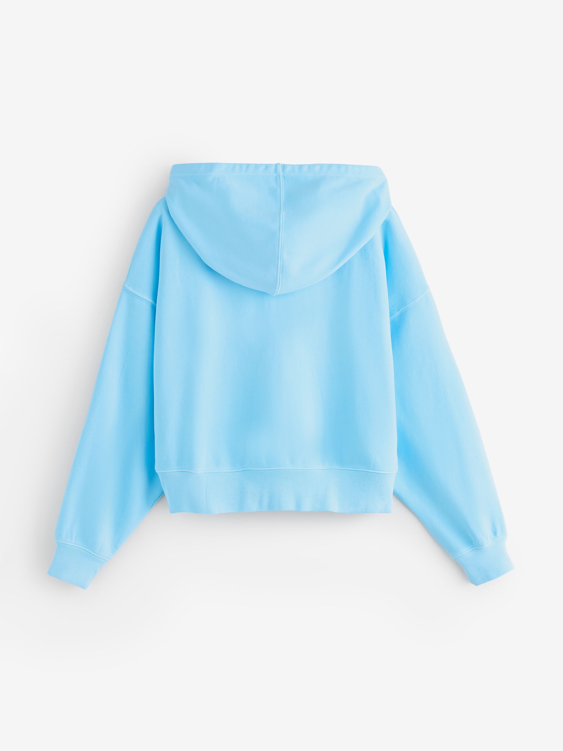 Blue Oversized Logo French Terry Zip Hoodie - Image 2 of 5
