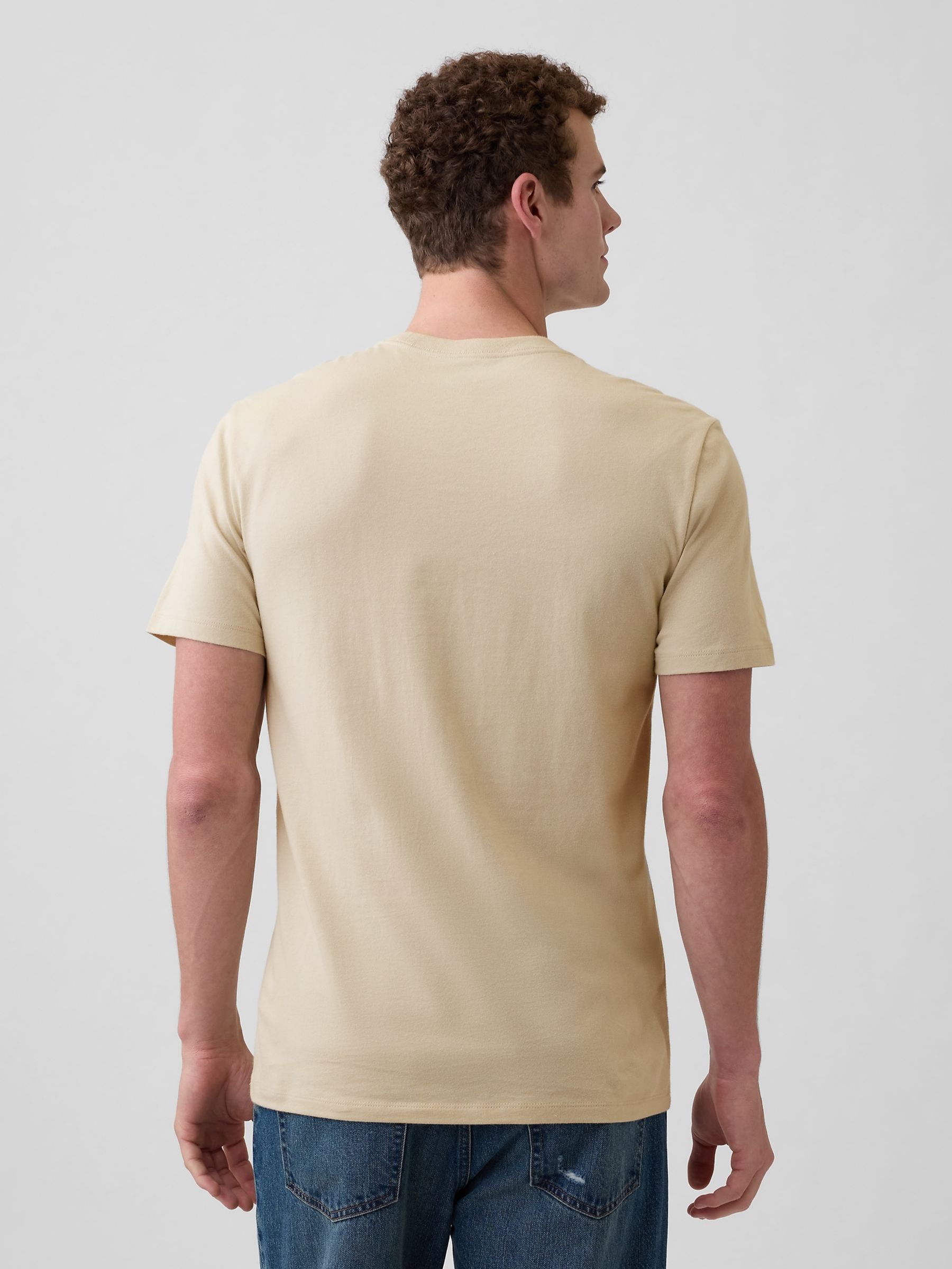 Beige Everyday Soft Crew neck T-Shirt - Image 2 of 5