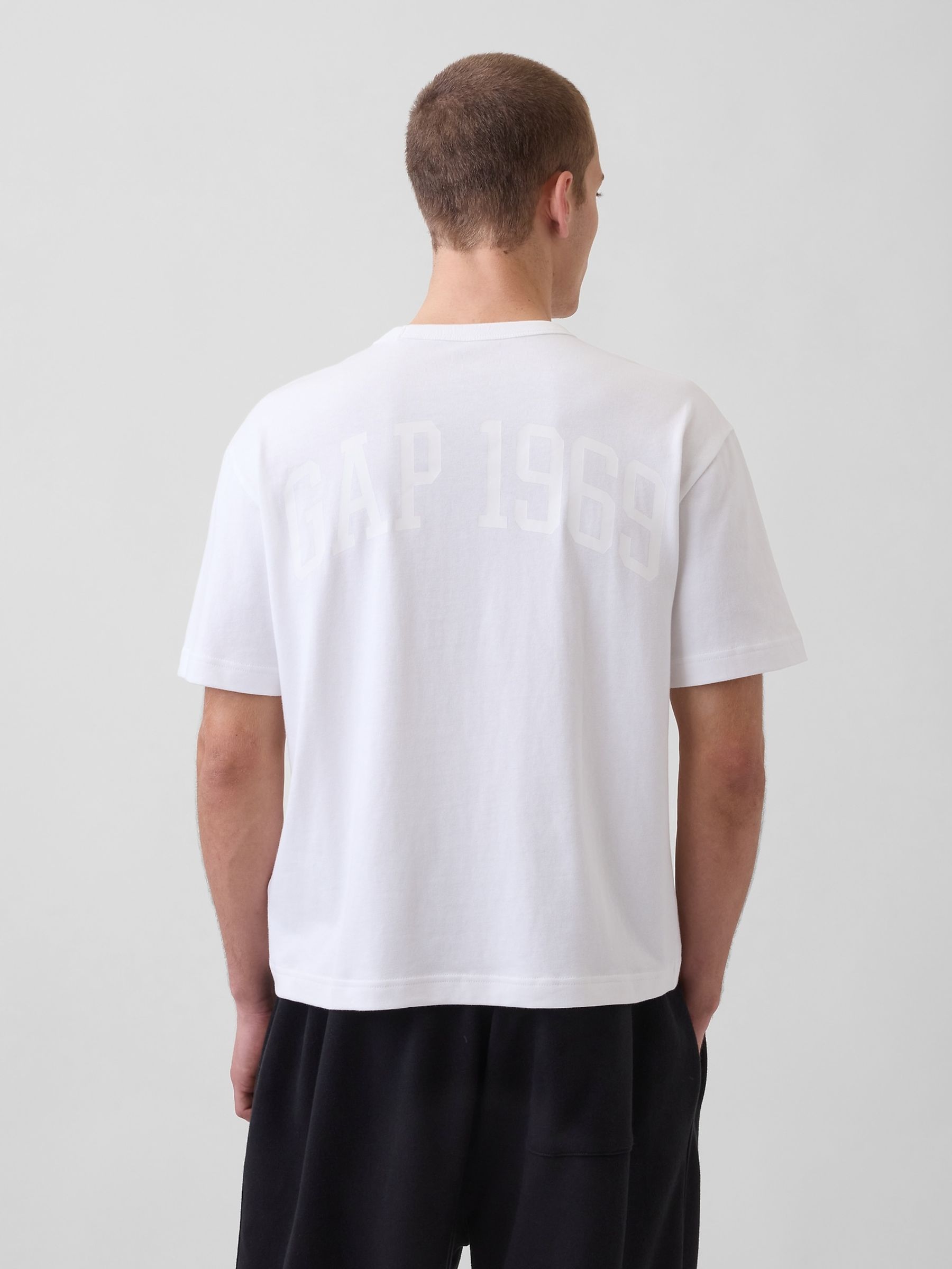 White Heavyweight Relaxed 1969 Logo Boxy T-Shirt - Image 2 of 4