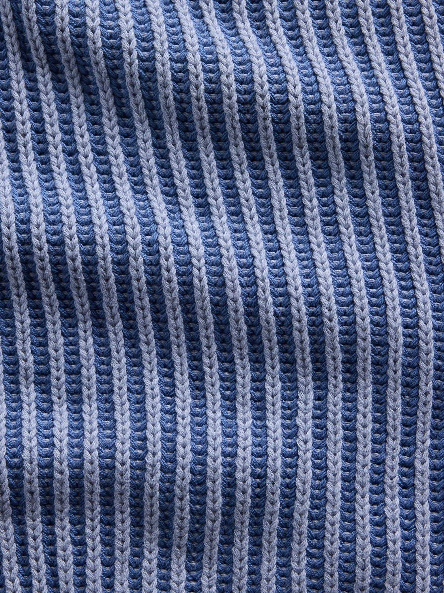 Blue Barrel-Sleeve Crop Jumper - Image 4 of 4