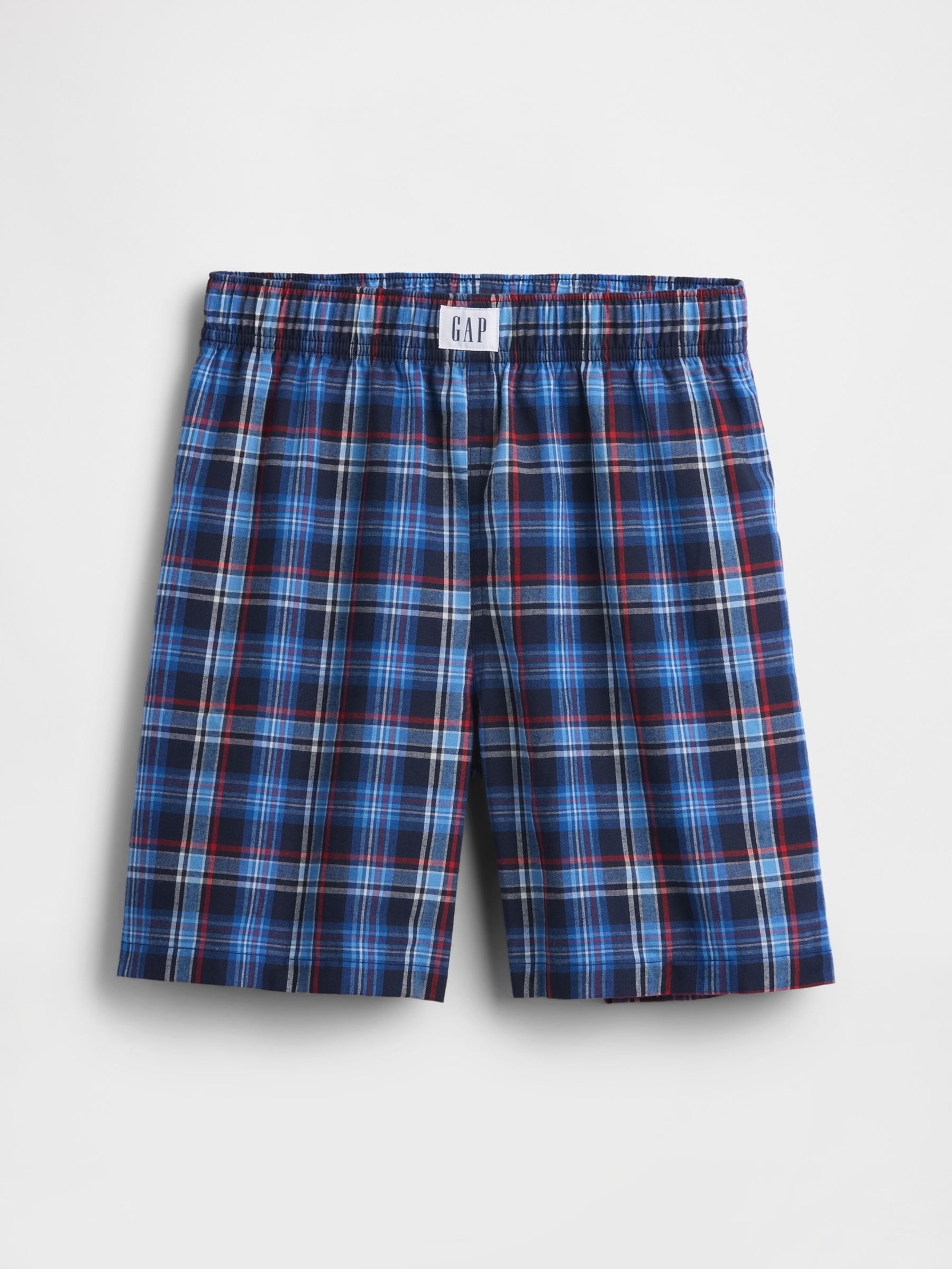 Blue Check Boxer Pyjamas Short (6-13yrs) - Image 1 of 3 Blue Check Boxer Pyjamas Short (6-13yrs) - Image 1 of 3