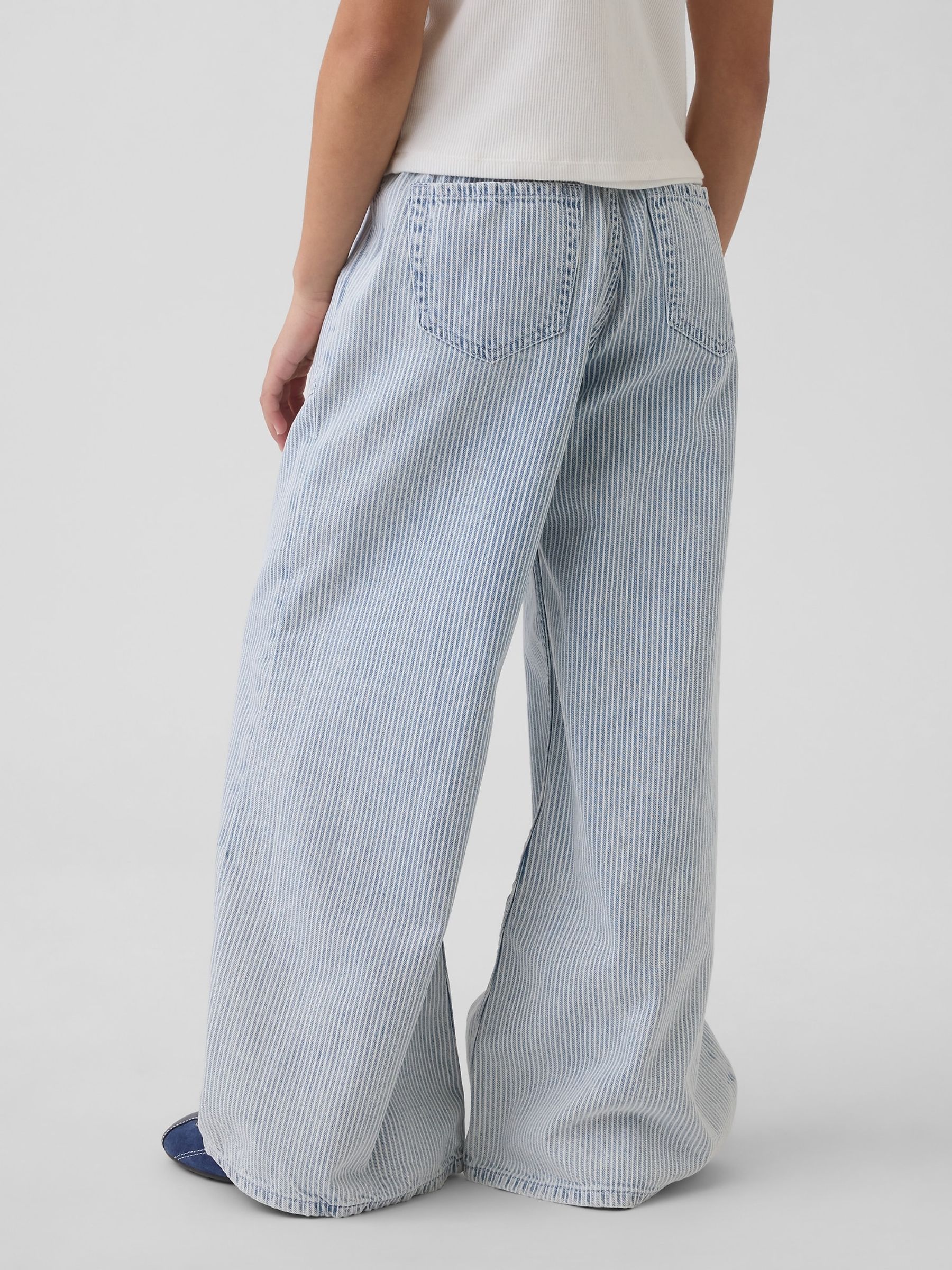 Light Wash striped Low Rise Baggy Jeans - Image 2 of 6 Light Wash striped Low Rise Baggy Jeans - Image 2 of 6