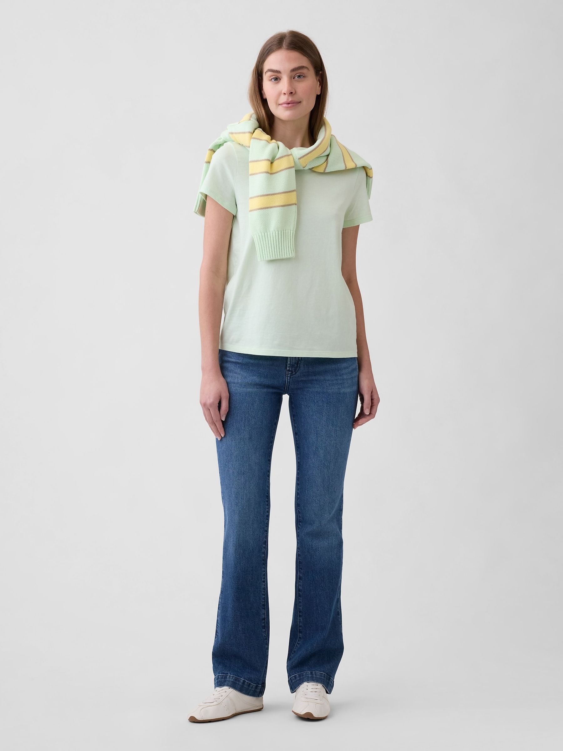 Favourite Light Green Crew Neck T-Shirt - Image 3 of 5