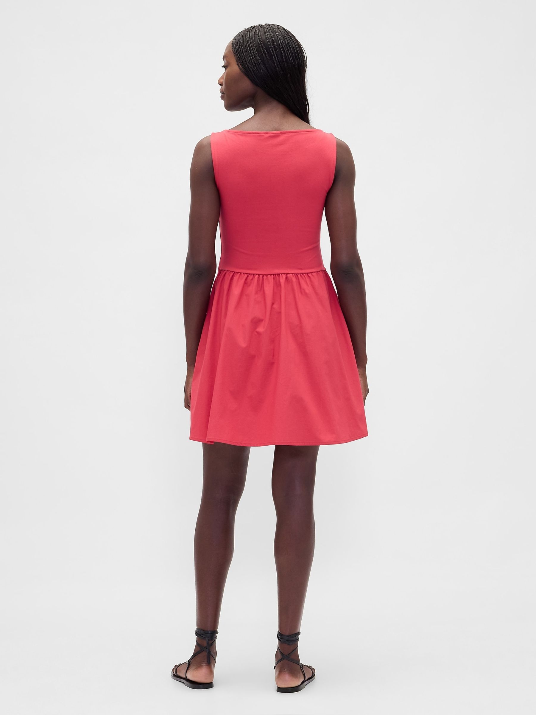 Red Drop-Waist Mini Dress - Image 2 of 4 Red Drop-Waist Mini Dress - Image 2 of 4