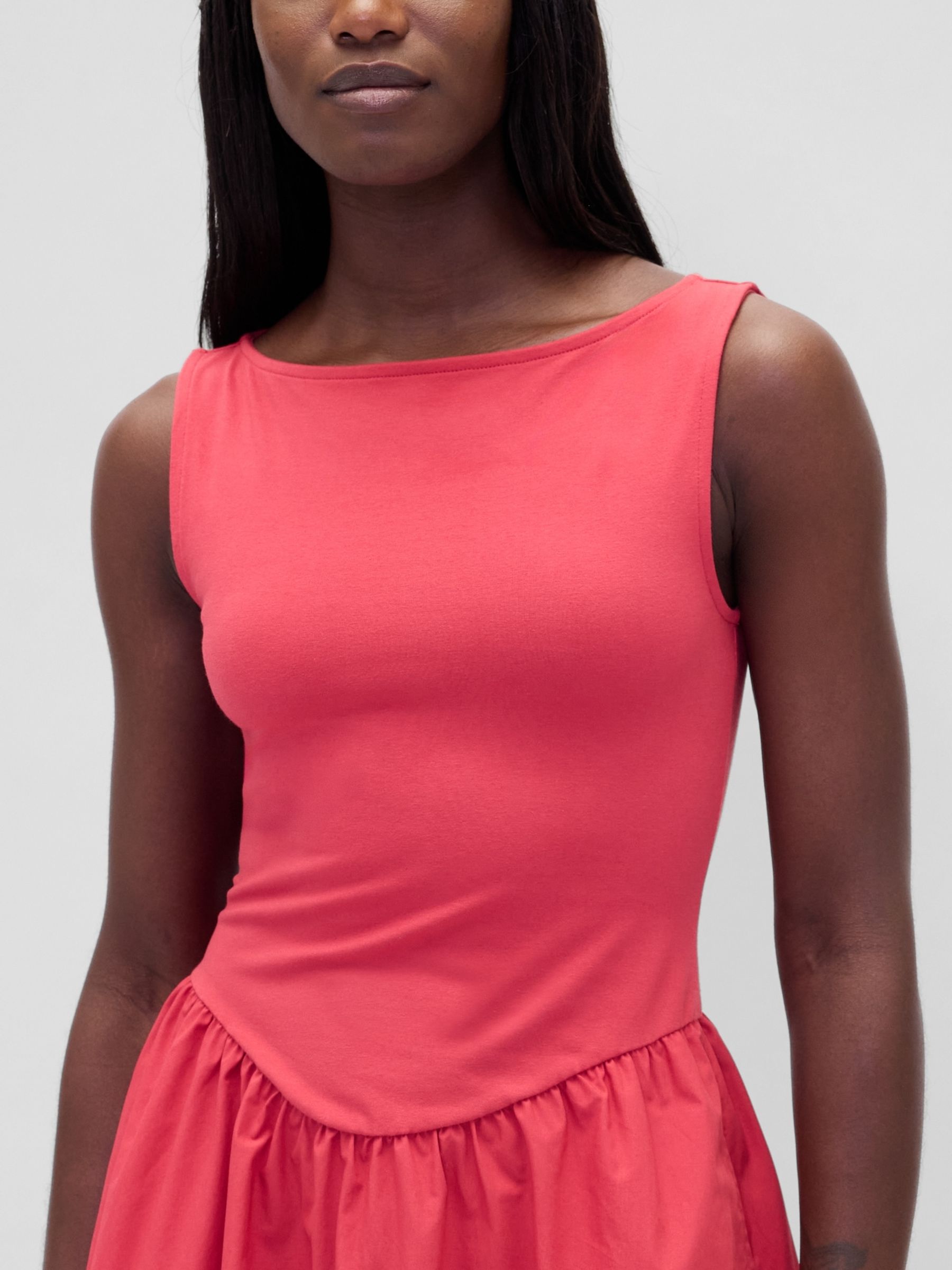 Red Drop-Waist Mini Dress - Image 4 of 4 Red Drop-Waist Mini Dress - Image 4 of 4