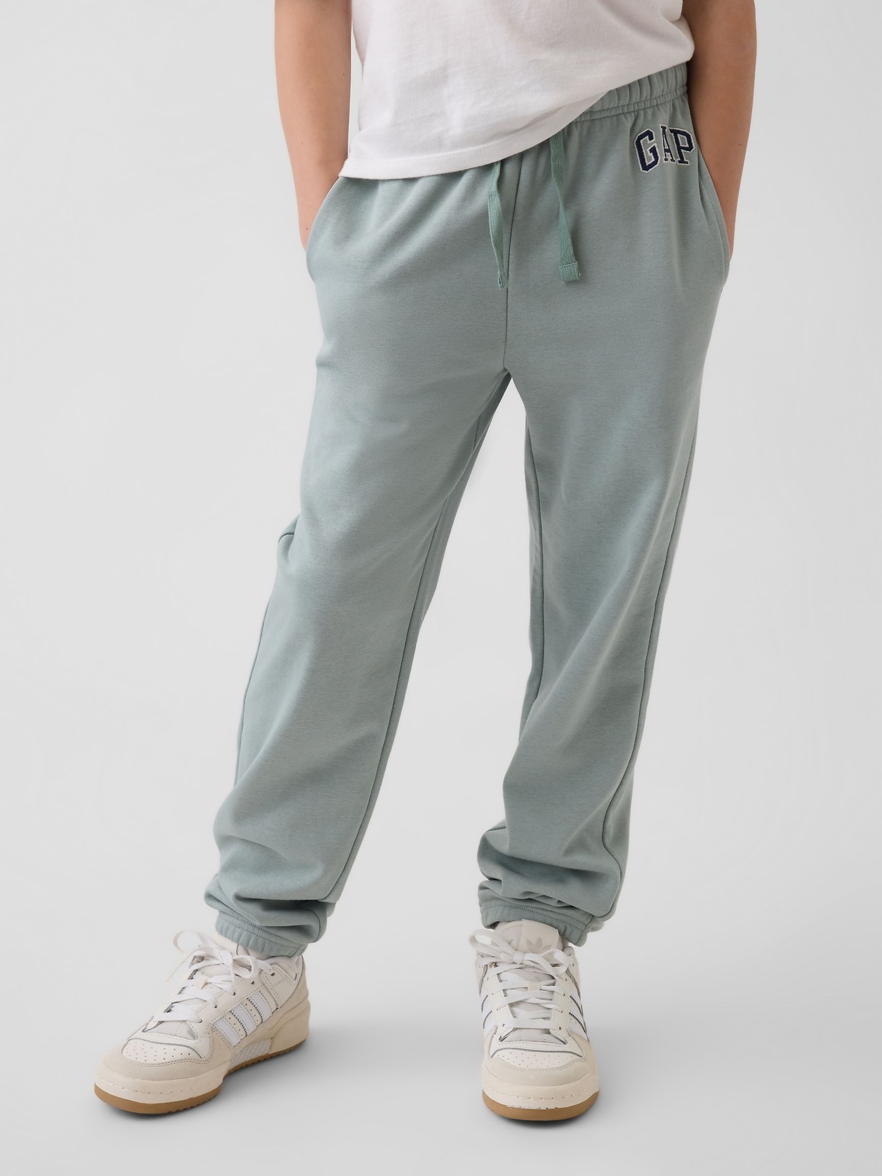 Navy Blue Relaxed Logo French Terry Joggers (4-13yrs) - Image 1 of 5