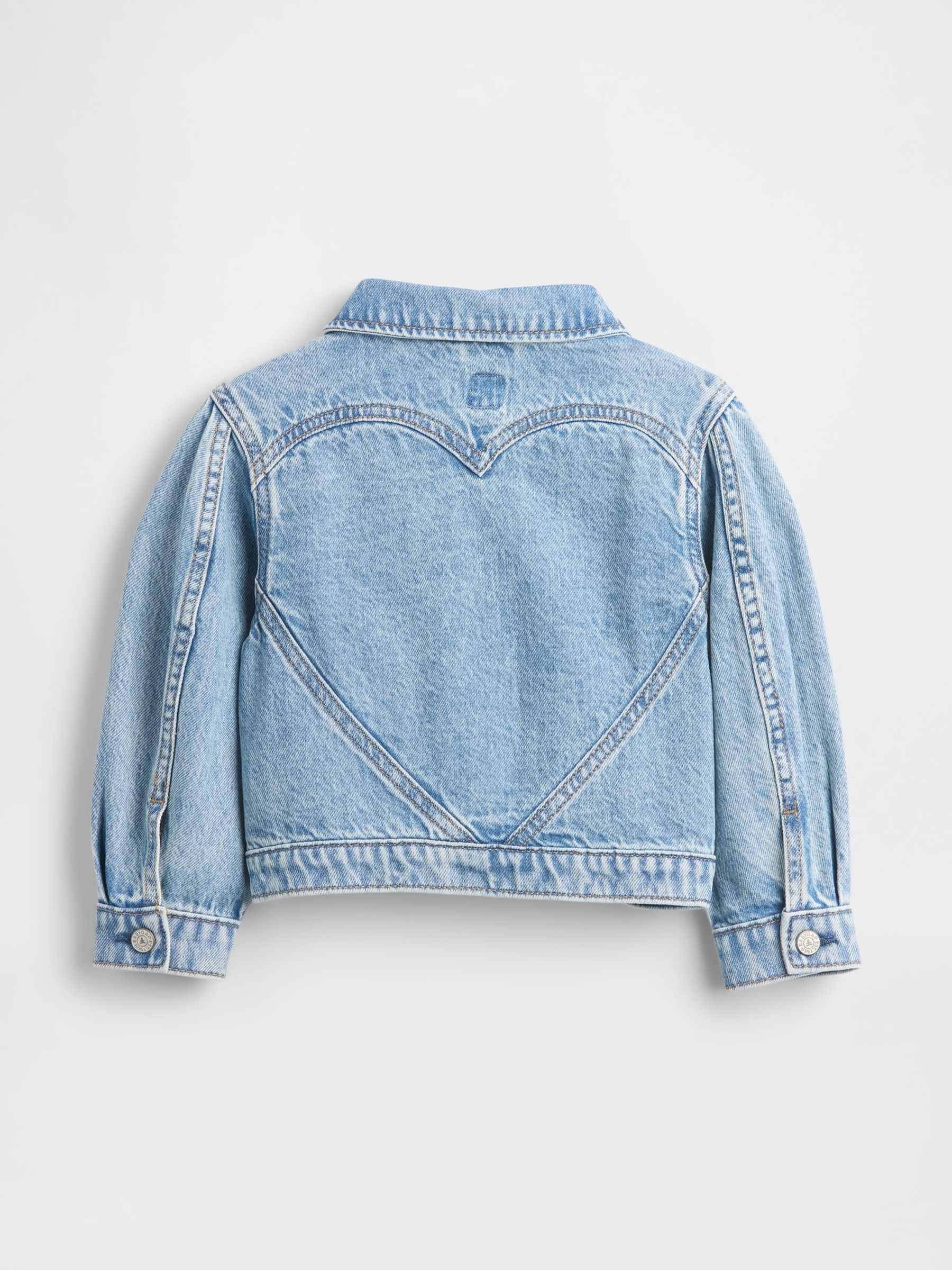 Medium Wash Heart Denim Jacket - Image 2 of 2