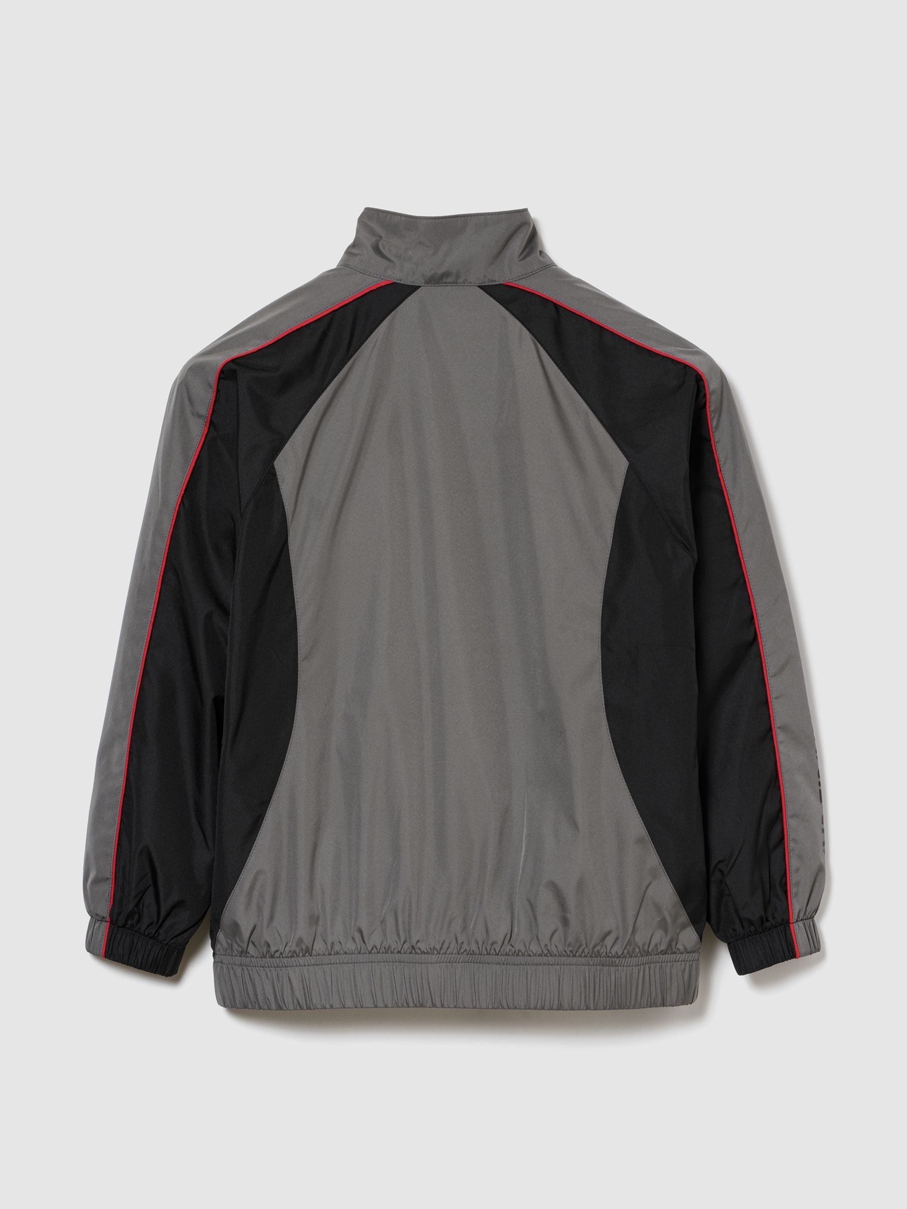 Grey Relaxed Colourblock Windbreaker - Image 3 of 4