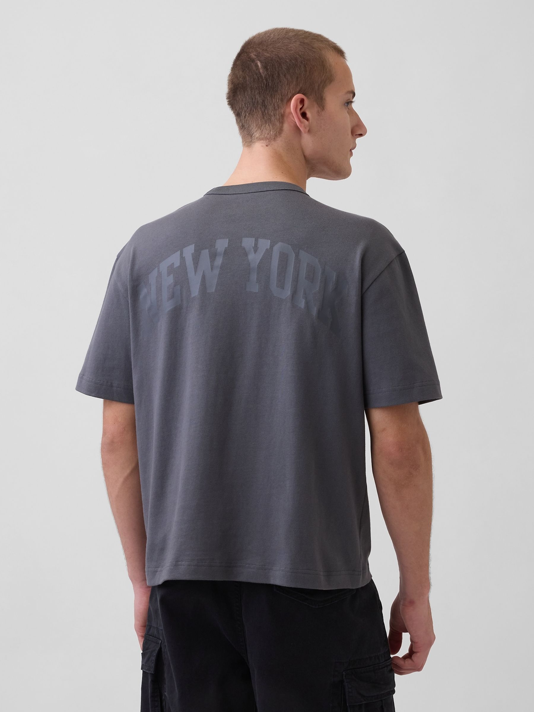 Charcoal Grey Heavyweight Relaxed 1969 Logo Boxy T-Shirt - Image 2 of 4