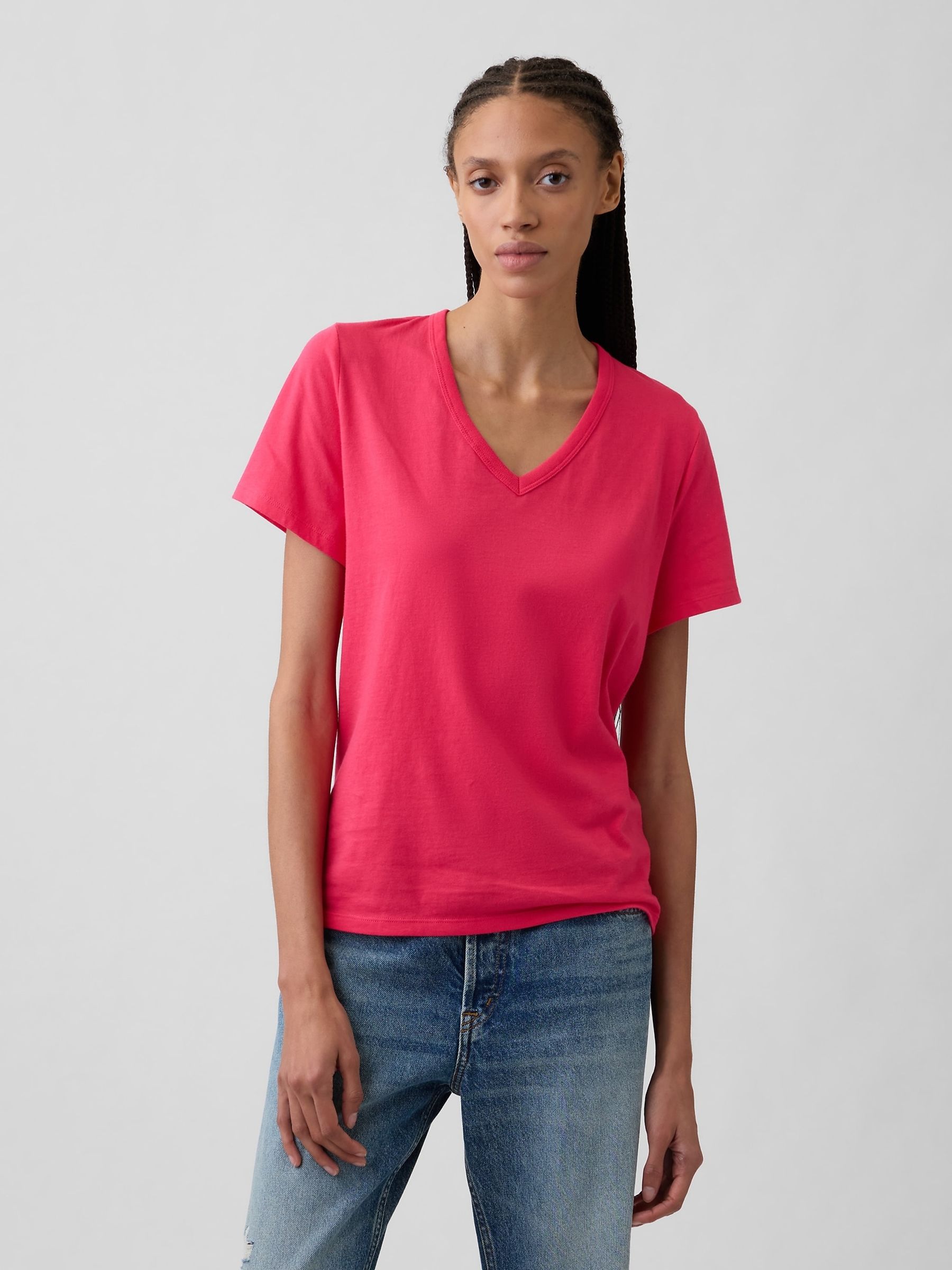 Pink Favourite V-Neck T-Shirt - Image 1 of 5