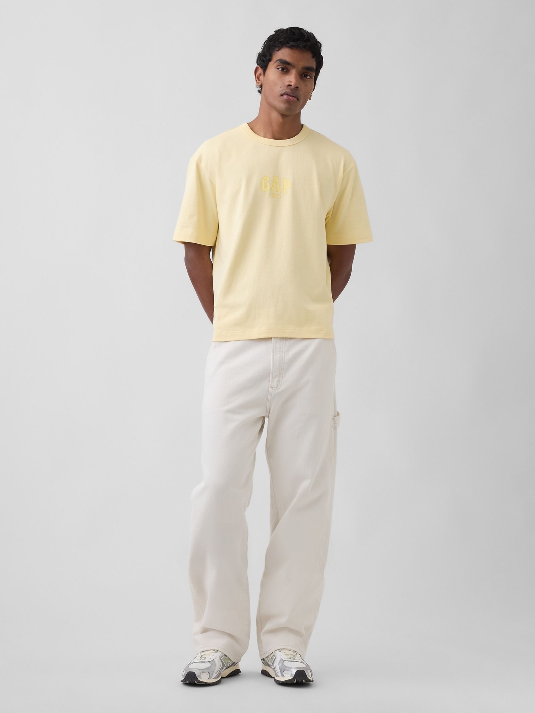 Yellow Heavyweight Relaxed 1969 Logo Boxy T-Shirt - Image 3 of 4