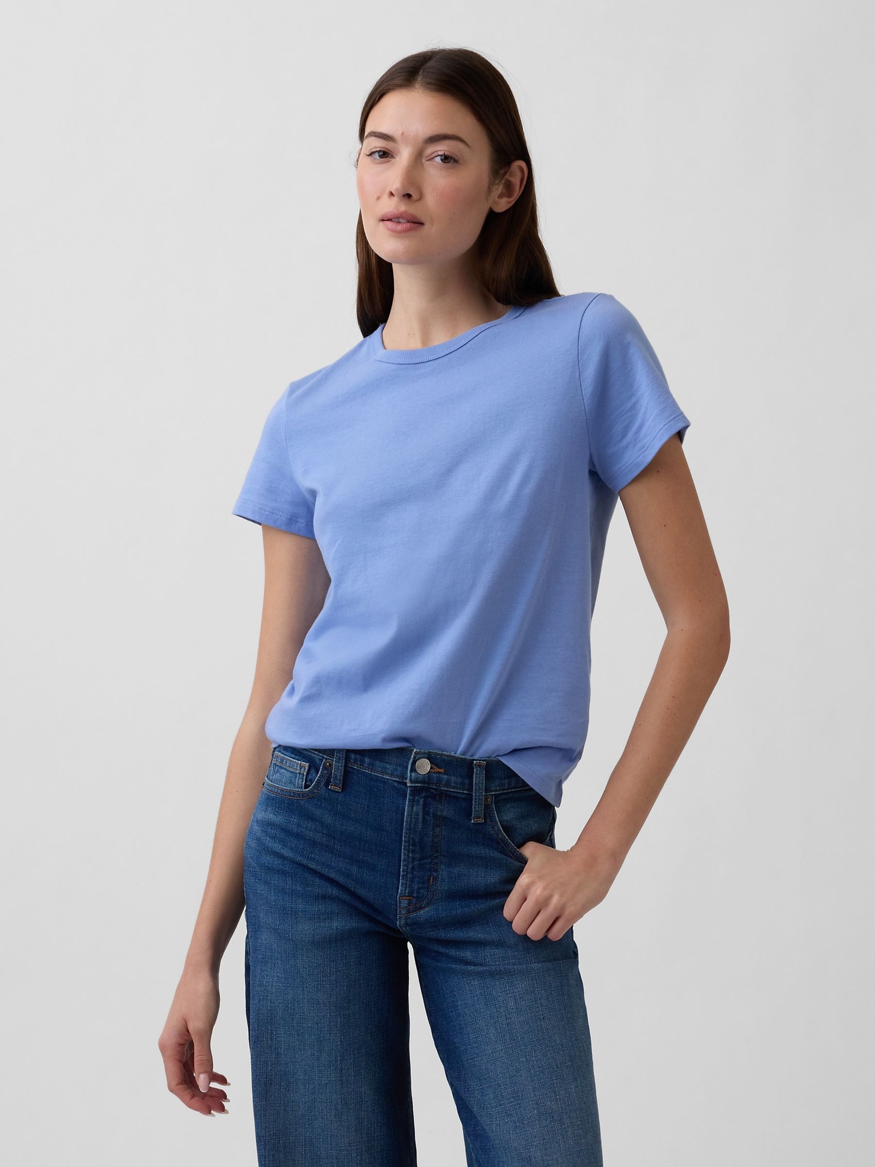 Blue Favourite Crew Neck T-Shirt - Image 1 of 5 Blue Favourite Crew Neck T-Shirt - Image 1 of 5