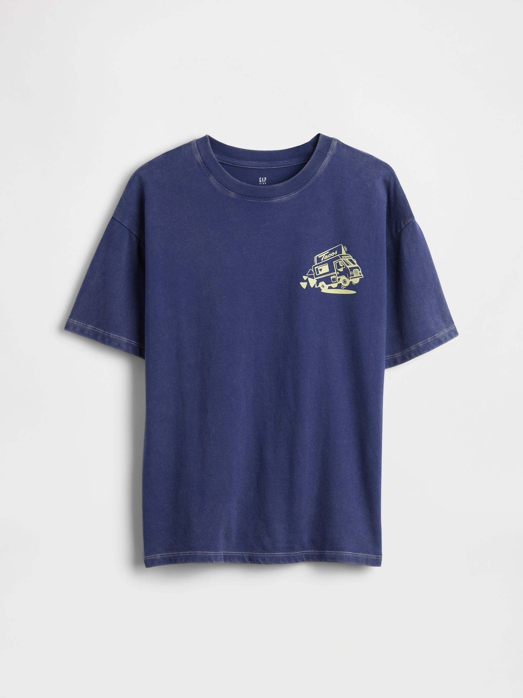 Blue Relaxed Graphic T-Shirt - Image 1 of 3
