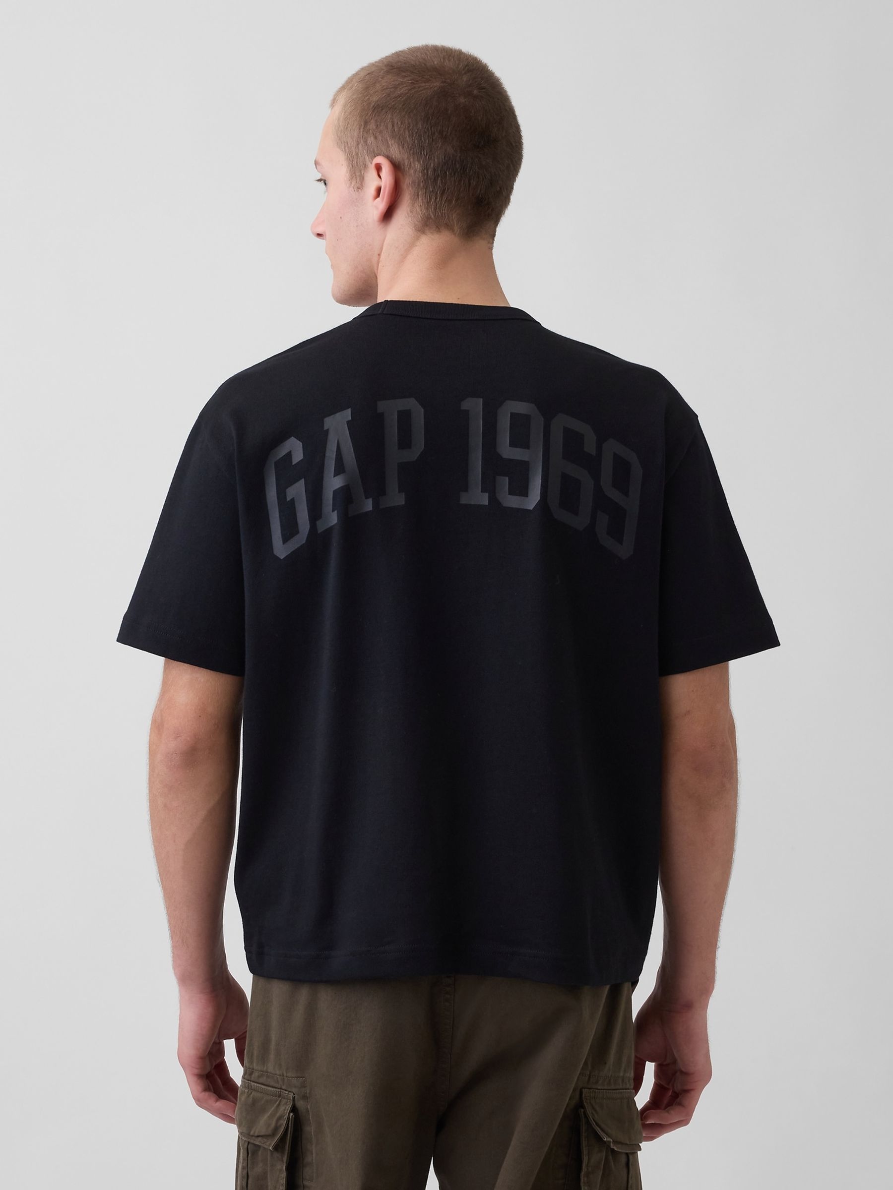 Black Heavyweight Relaxed 1969 Logo Boxy T-Shirt - Image 2 of 4