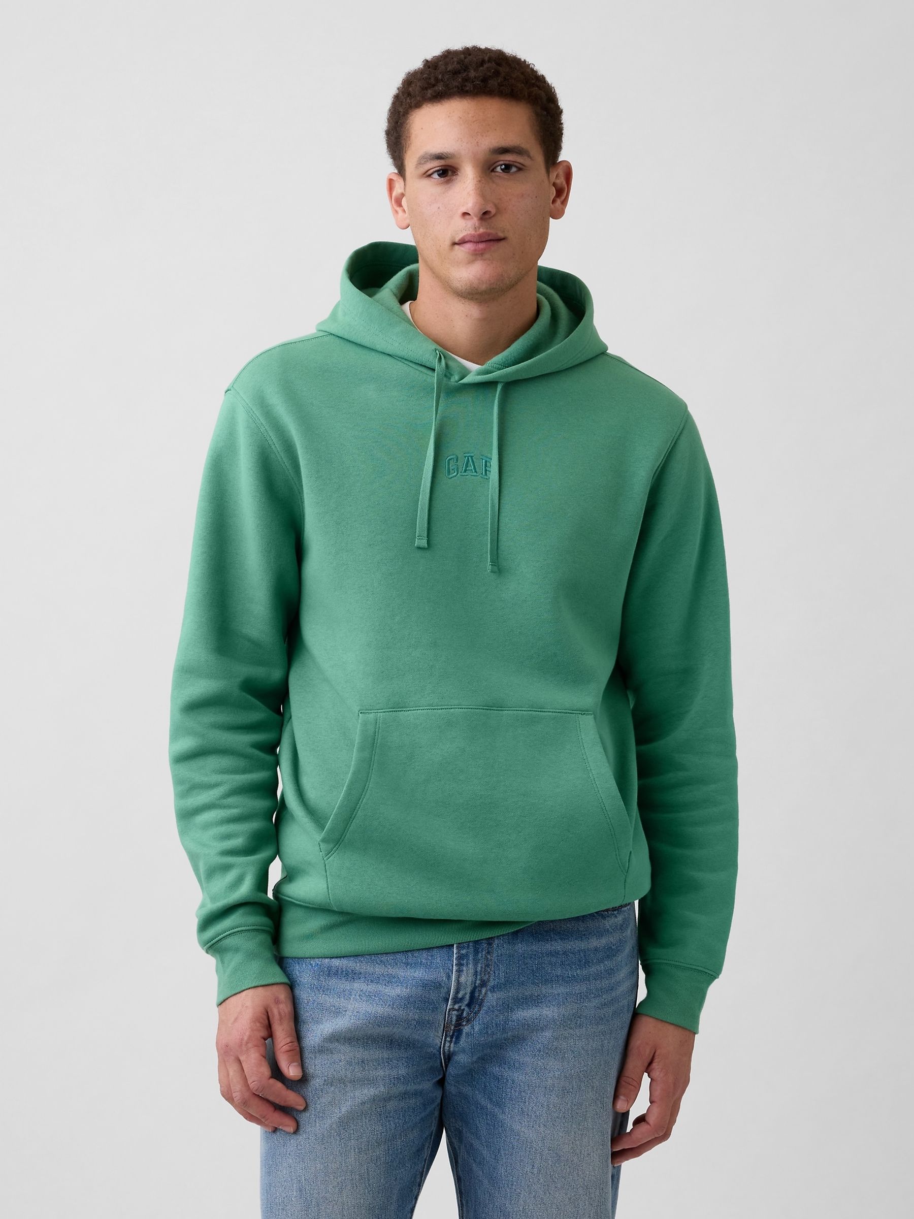 Green Relaxed Mini-Logo Hoodie - Image 1 of 4