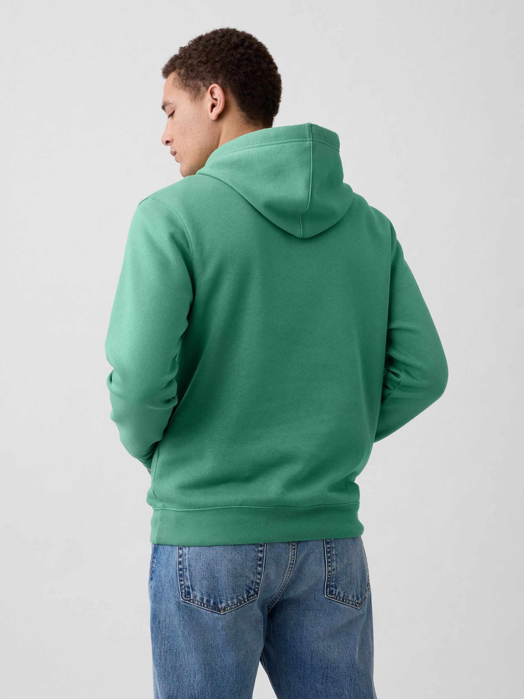 Green Relaxed Mini-Logo Hoodie - Image 2 of 4 Green Relaxed Mini-Logo Hoodie - Image 2 of 4