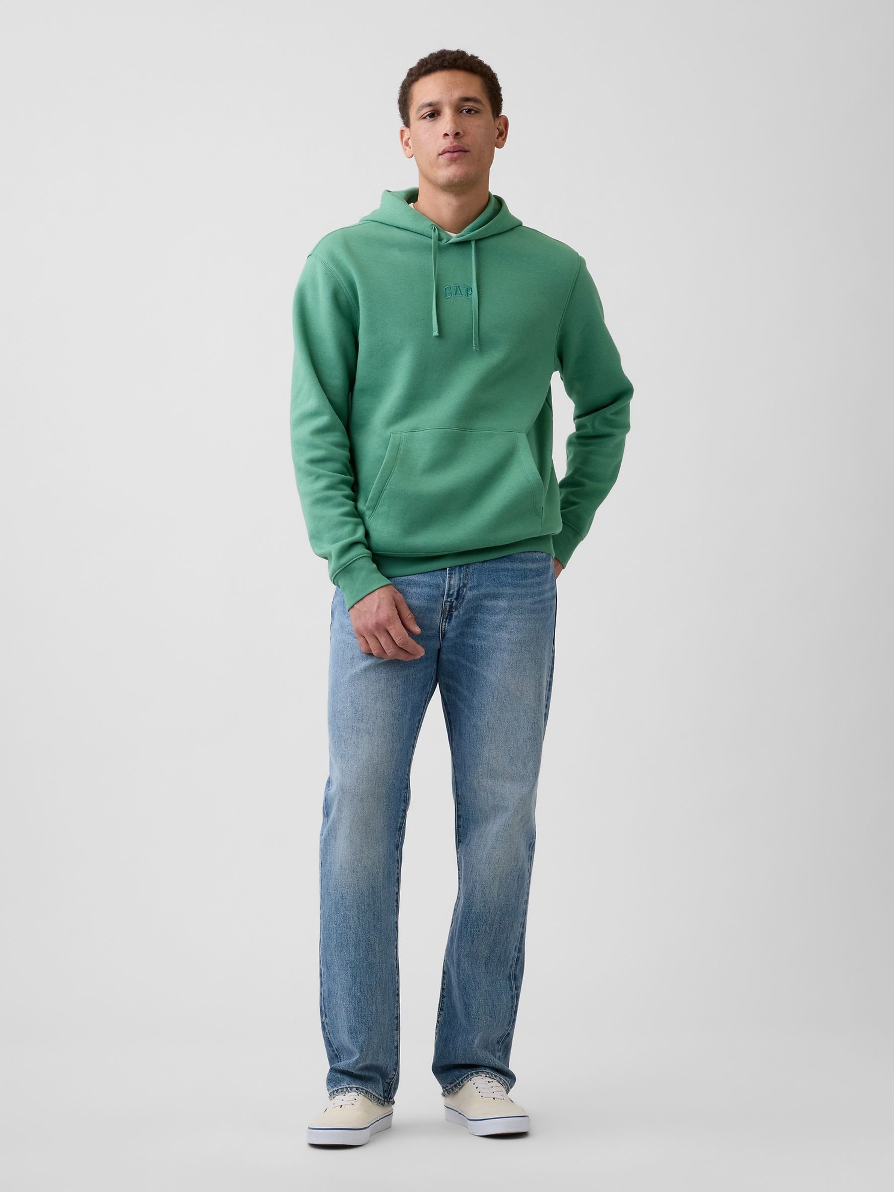 Green Relaxed Mini-Logo Hoodie - Image 3 of 4
