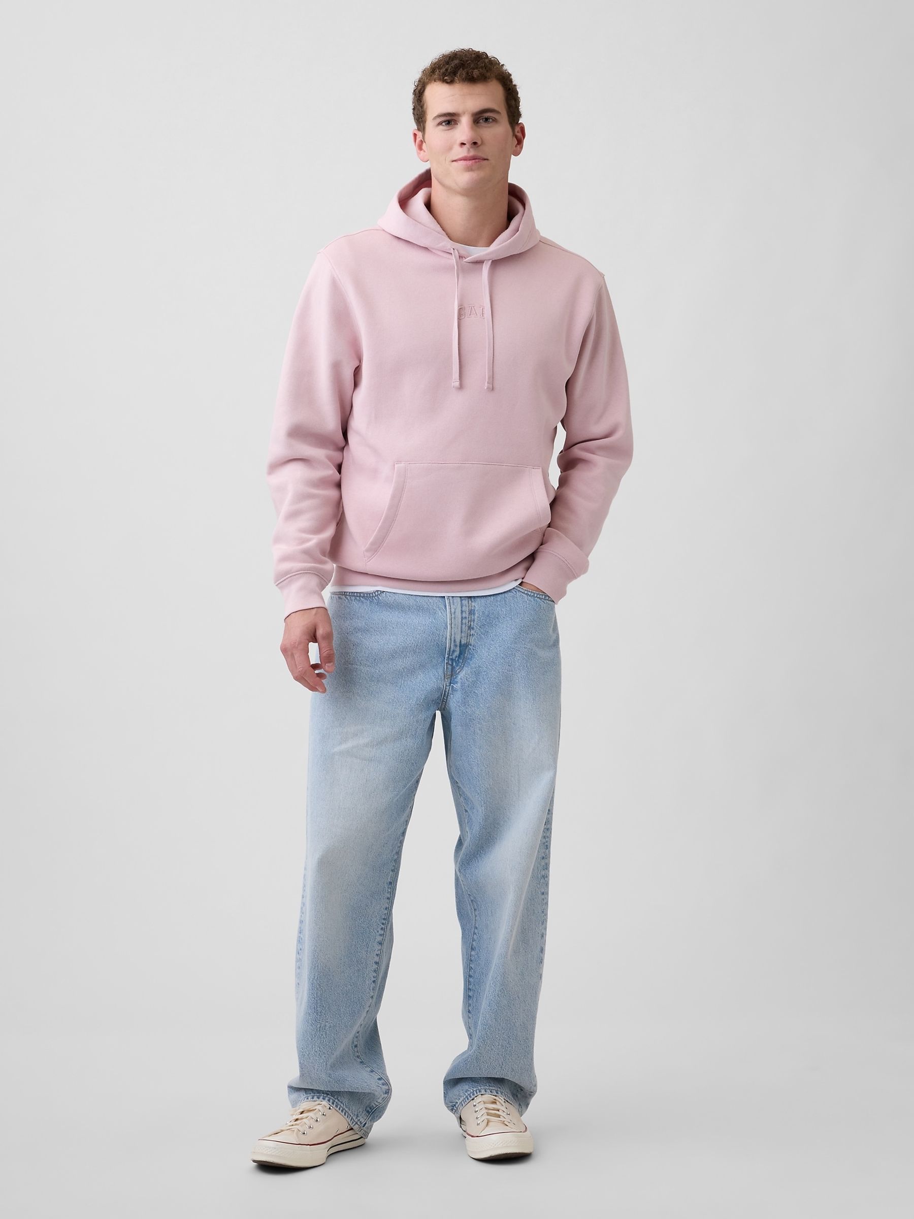 Pink Relaxed Mini-Logo Hoodie - Image 3 of 4