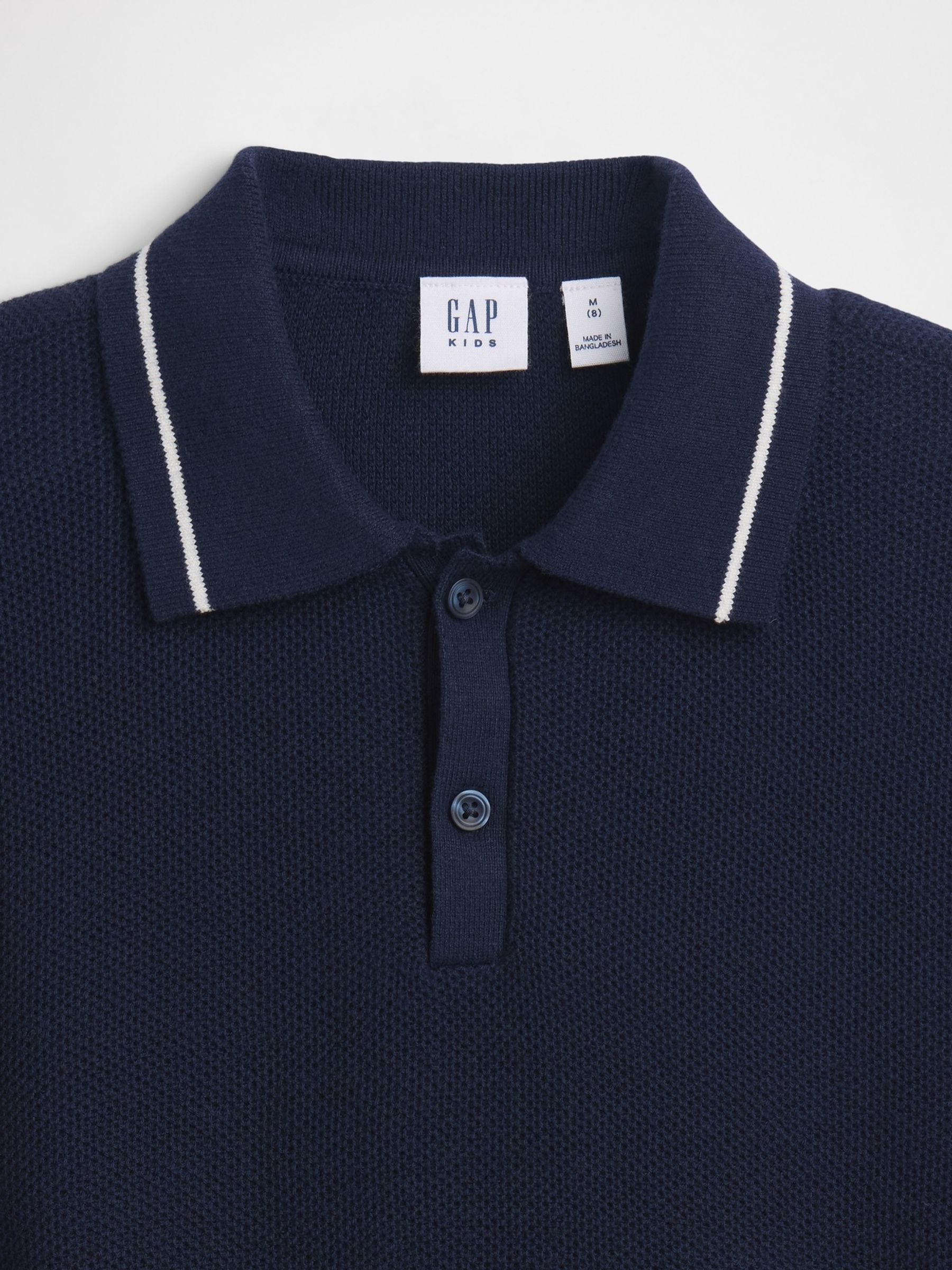 Navy Relaxed Knitted Polo Shirt - Image 4 of 4 Navy Relaxed Knitted Polo Shirt - Image 4 of 4