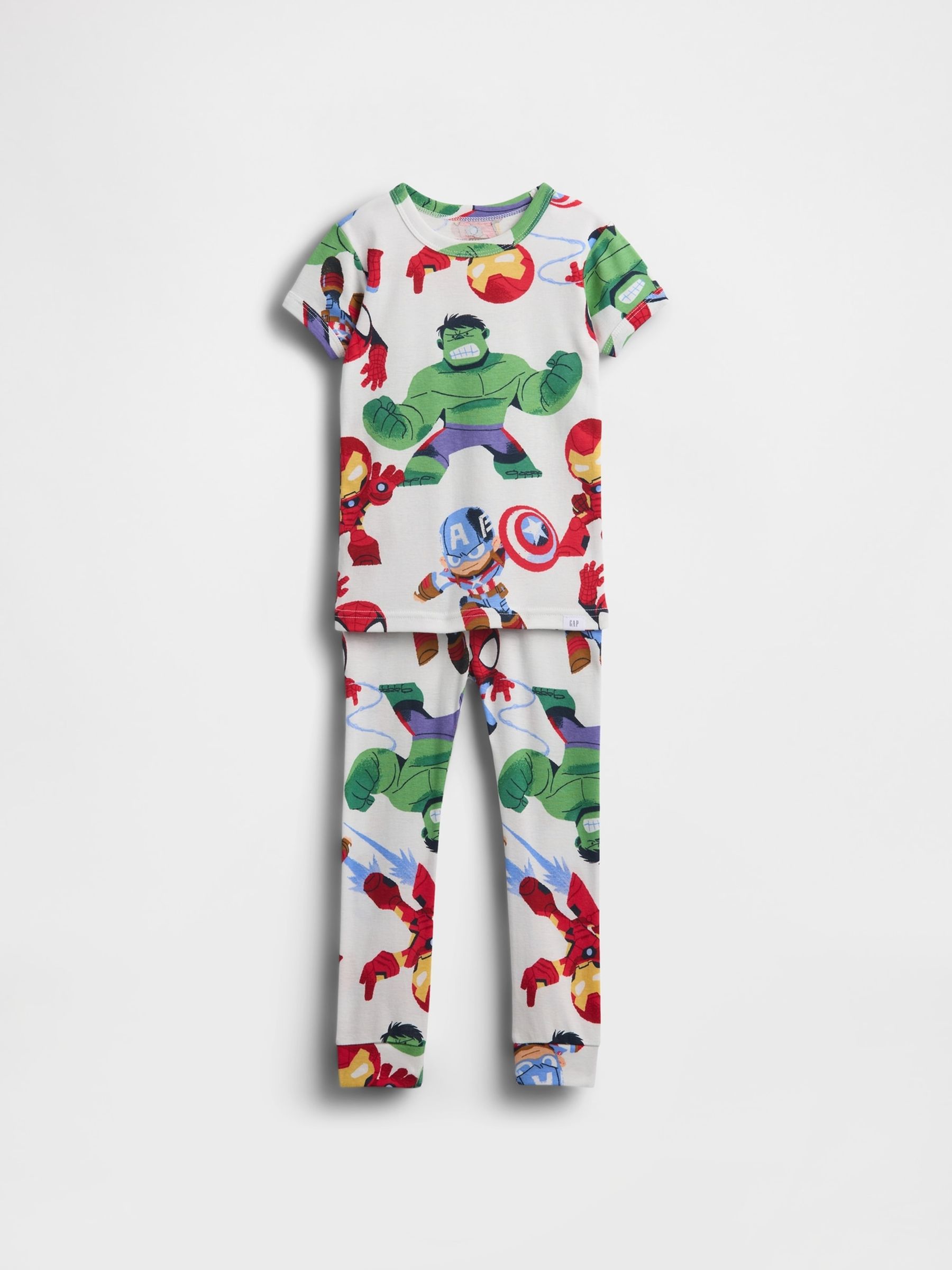 White The Avengers Marvel Brushed Cotton Pyjamas Set - Image 1 of 2 White The Avengers Marvel Brushed Cotton Pyjamas Set - Image 1 of 2