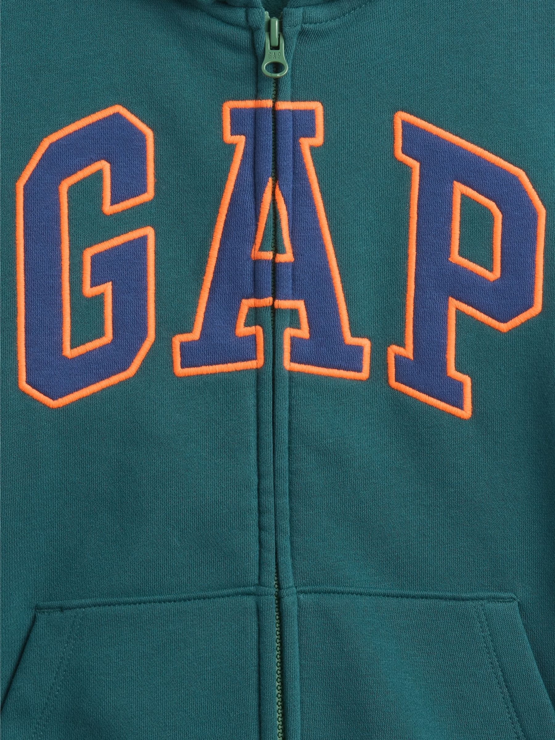 Green Relaxed Logo French Terry Zip Hoodie (4-13yrs) - Image 5 of 5