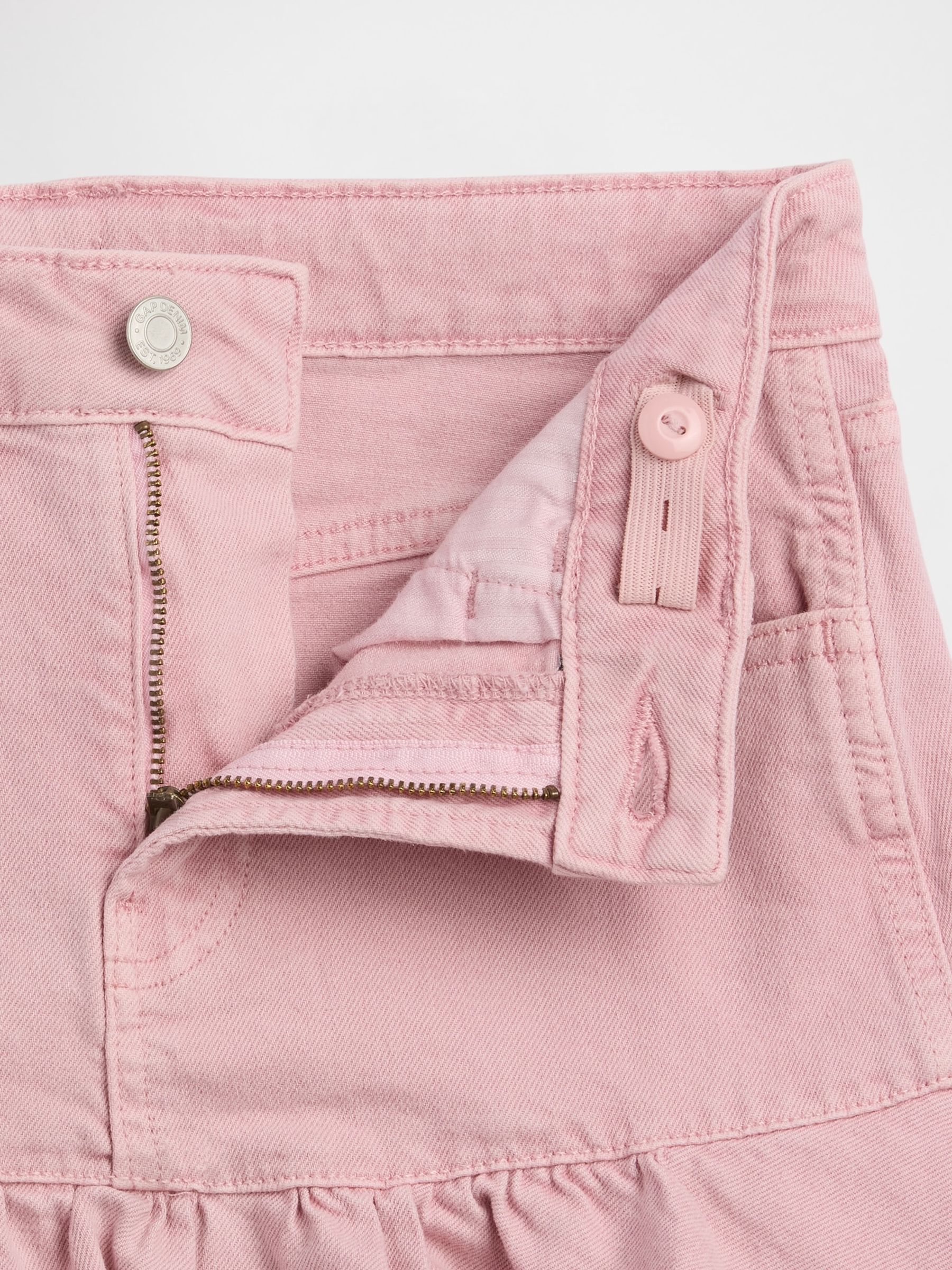 Pink Denim Ruffle Skirt - Image 4 of 4