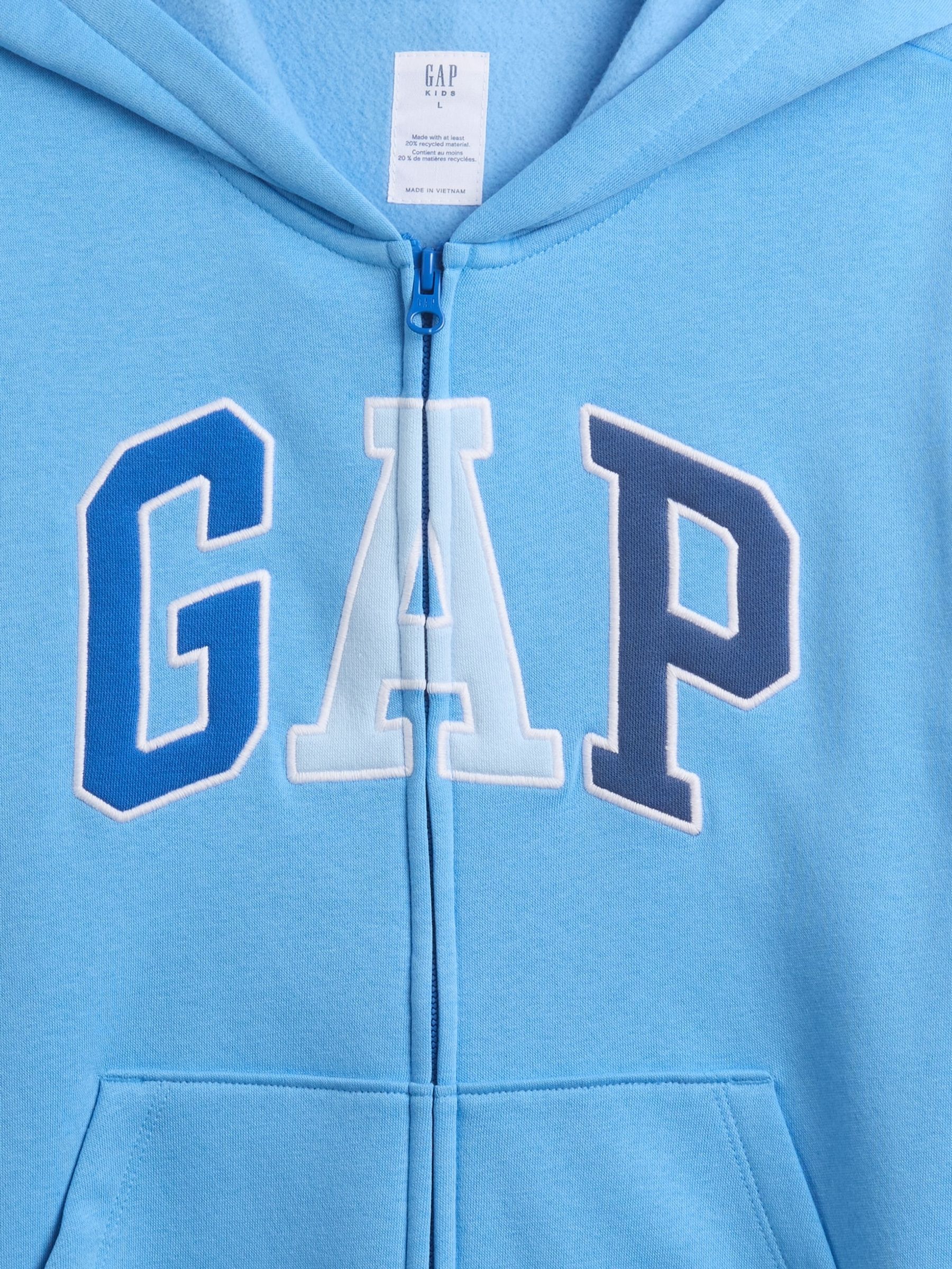 Blue Relaxed Logo French Terry Zip Hoodie - Image 10 of 10