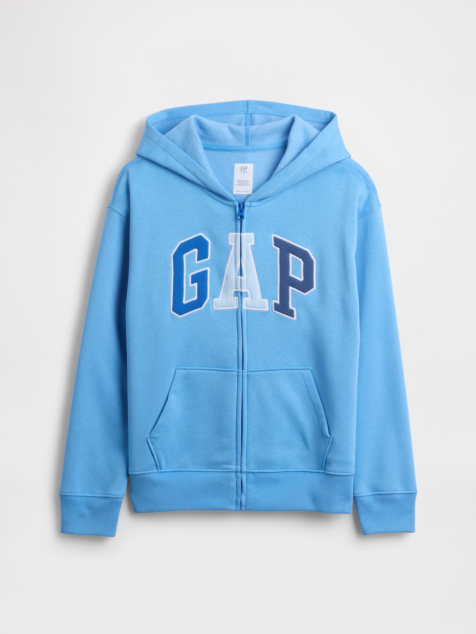 Blue Relaxed Logo French Terry Zip Hoodie - Image 8 of 10