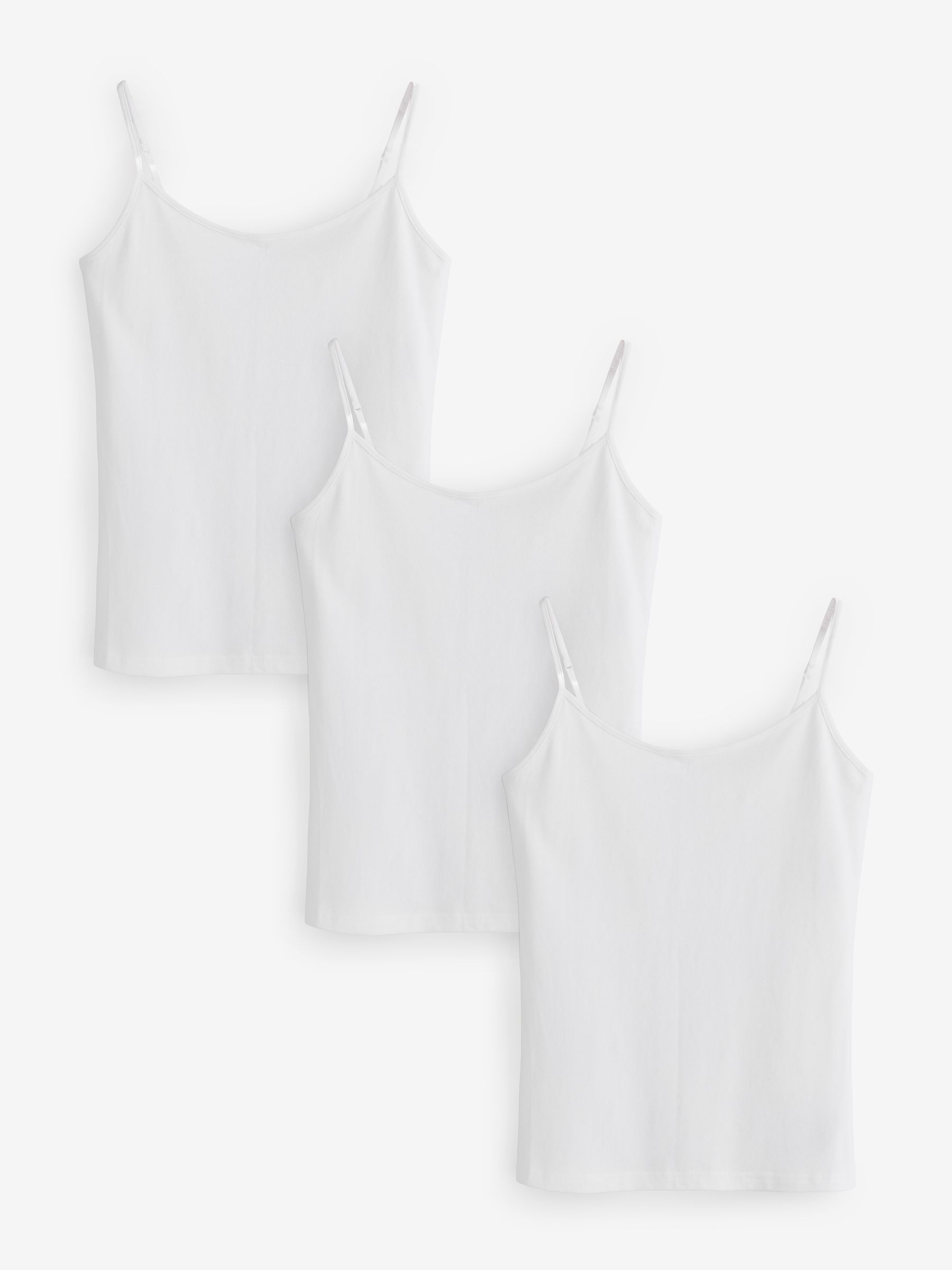 White Stretch Jersey Cami (3-Pack) - Image 1 of 7