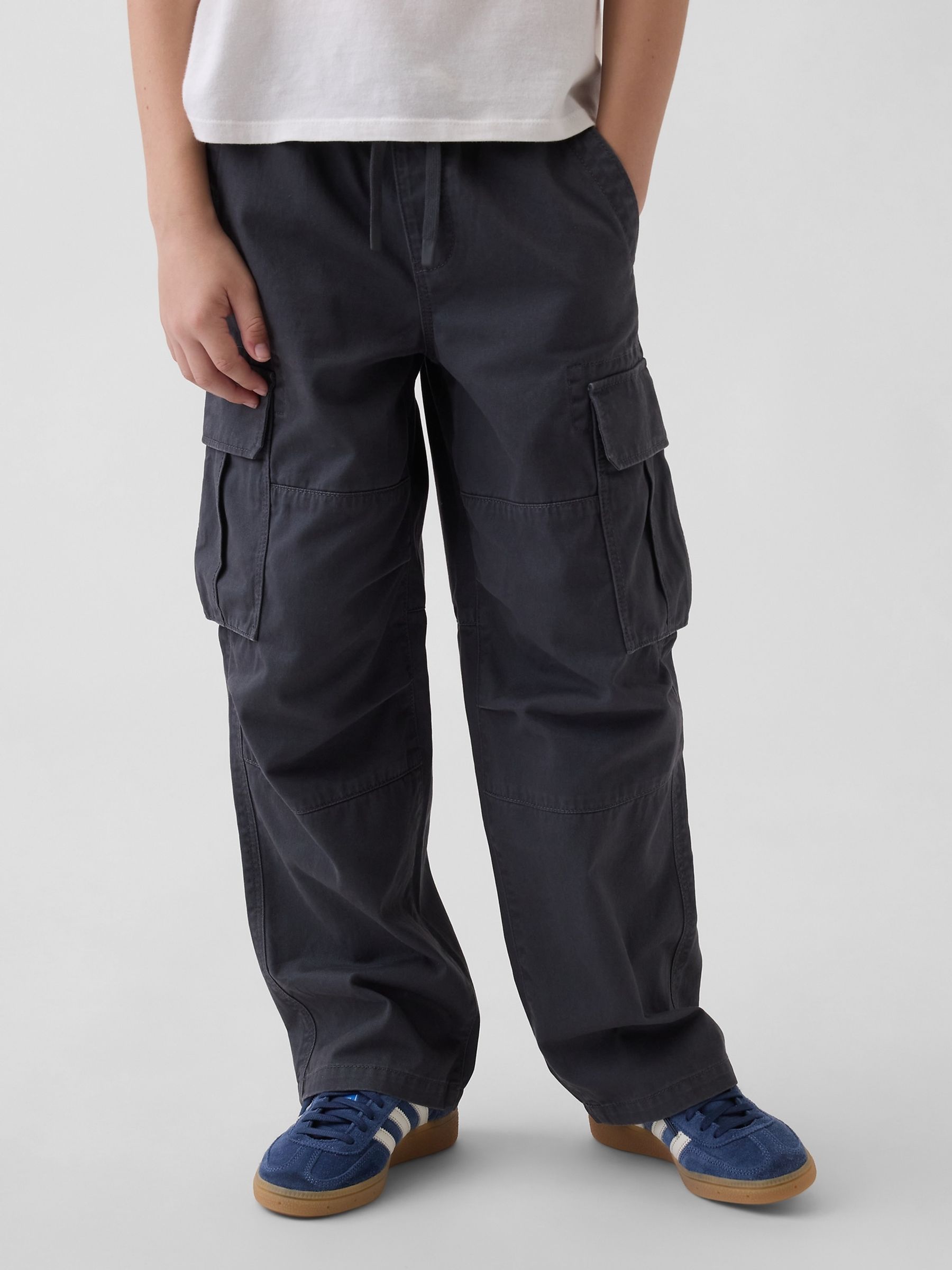 Grey Easy Cargo Trousers - Image 1 of 5 Grey Easy Cargo Trousers - Image 1 of 5