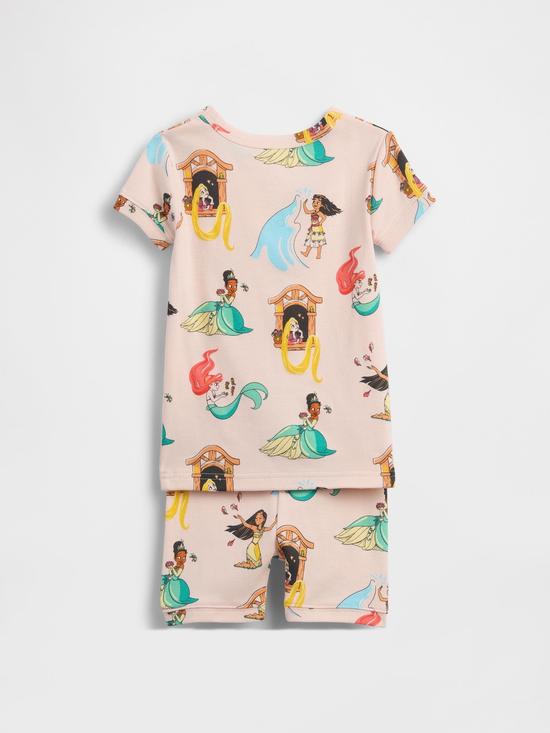 Pink Princesses Disney Brushed Cotton Pyjamas Set - Image 1 of 2
