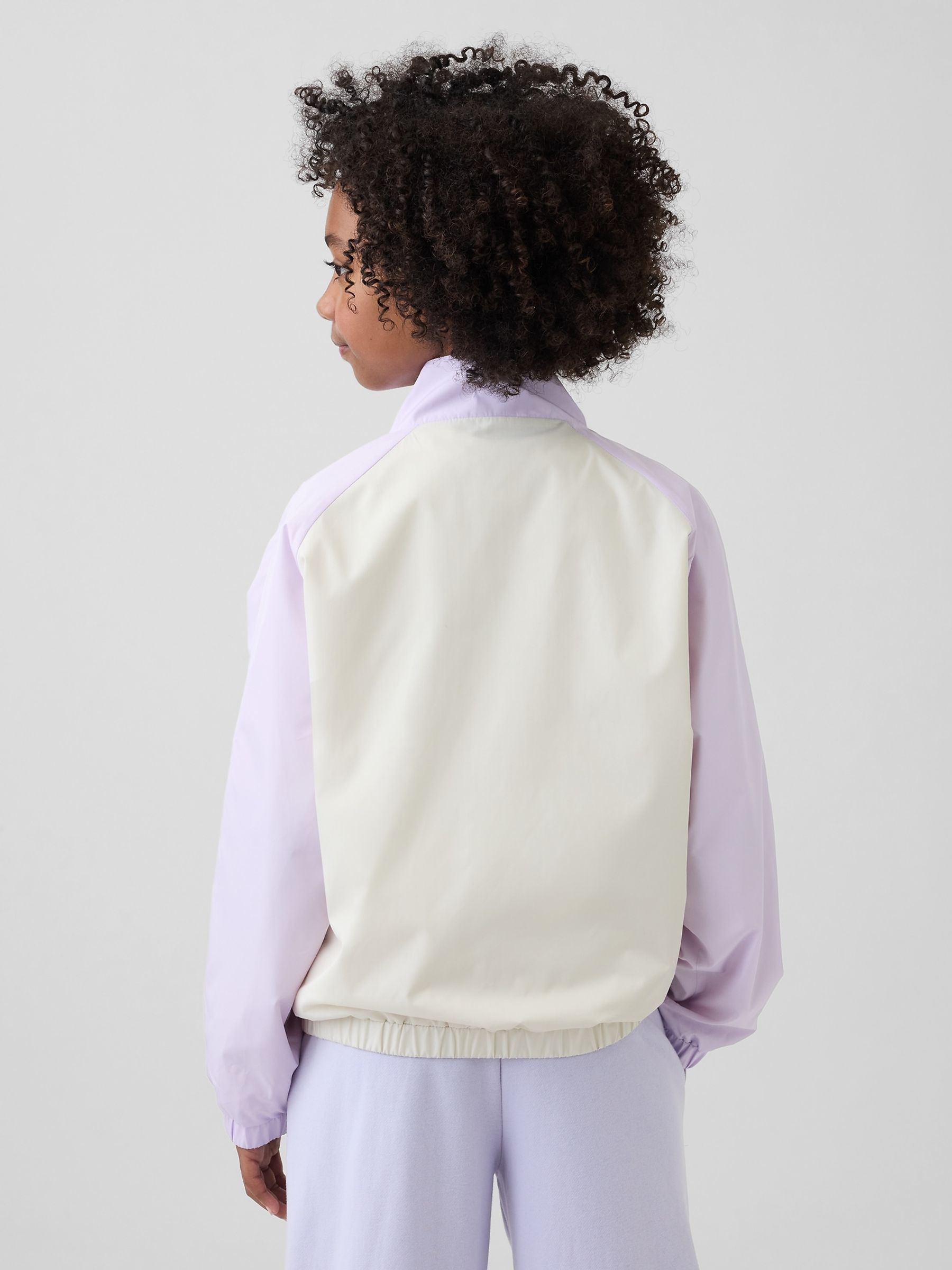 Purple Athletic Logo Windbreaker Jacket - Image 2 of 5 Purple Athletic Logo Windbreaker Jacket - Image 2 of 5