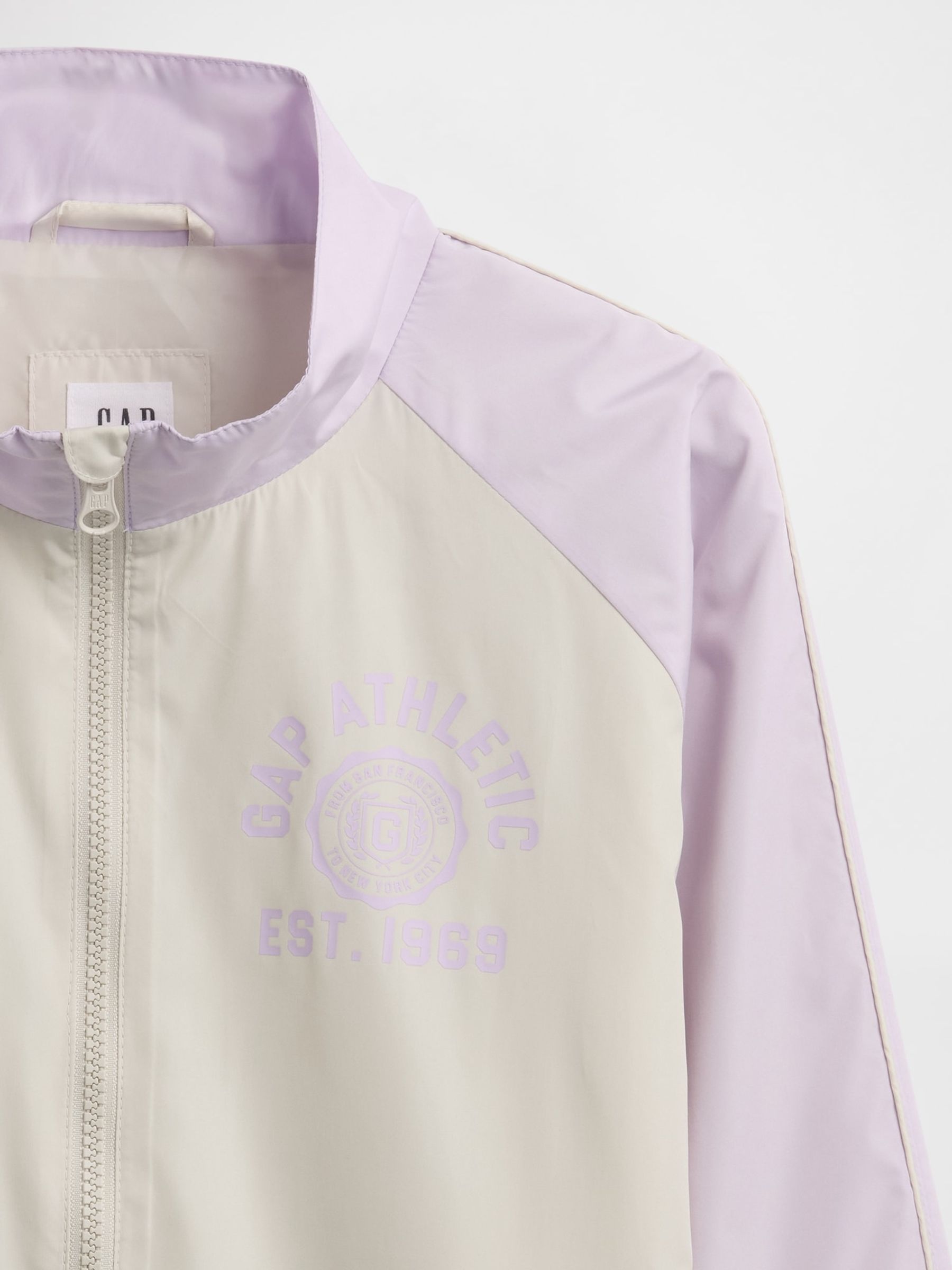 Purple Athletic Logo Windbreaker Jacket - Image 5 of 5 Purple Athletic Logo Windbreaker Jacket - Image 5 of 5