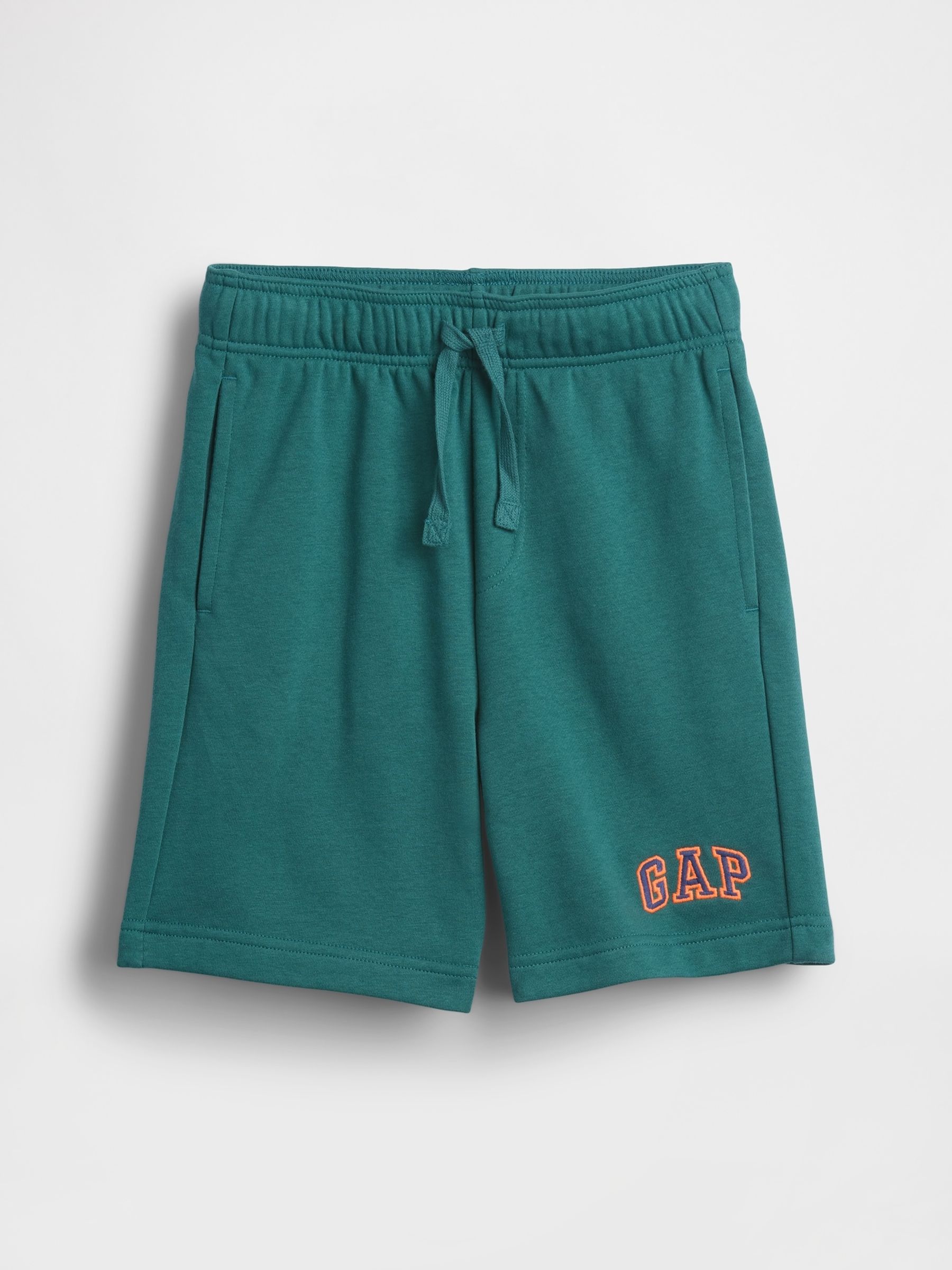 Green Relaxed Logo French Terry Pull On Shorts - Image 4 of 5