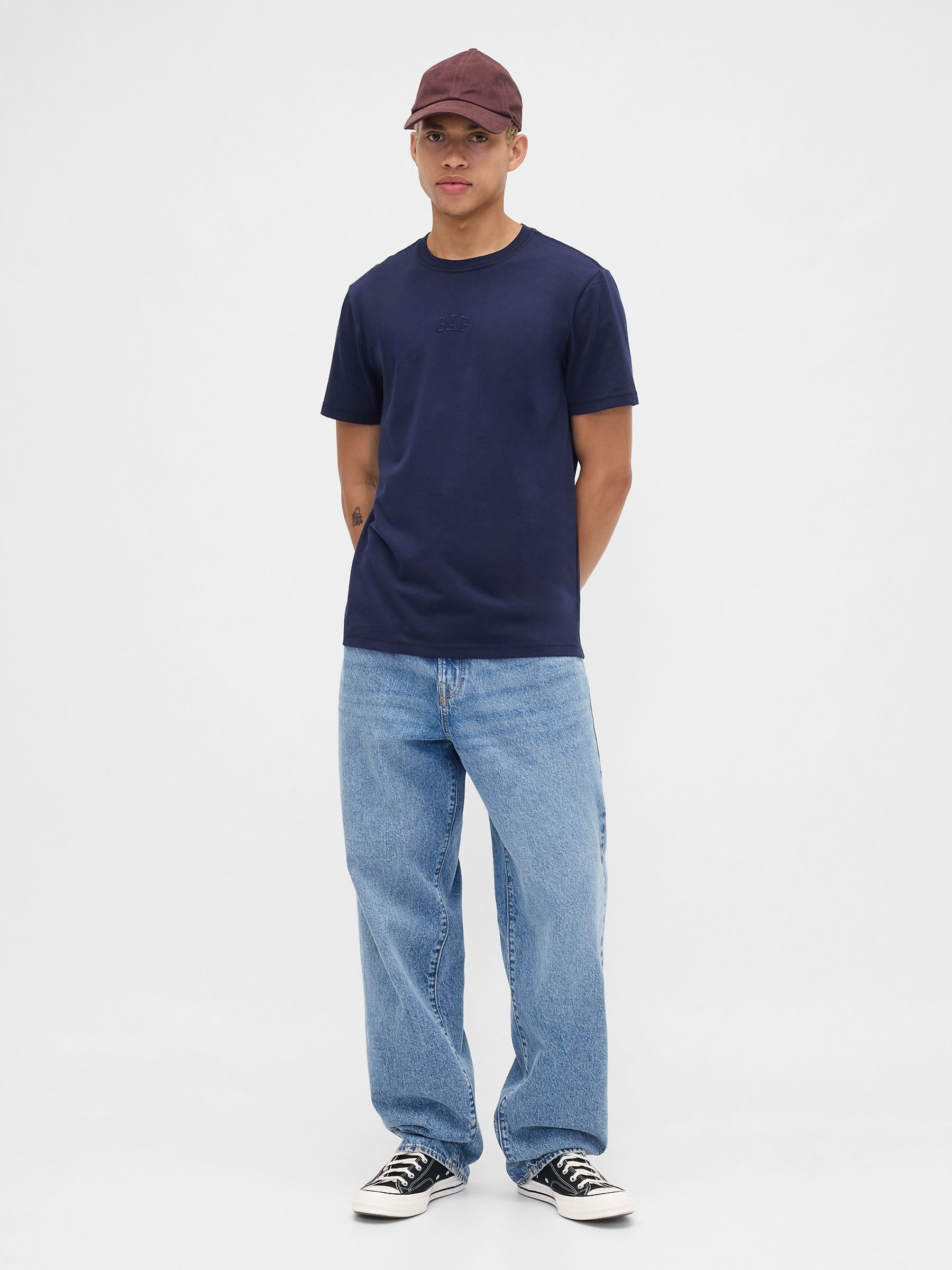 Navy Everyday Soft Mini Logo T-Shirt - Image 3 of 4